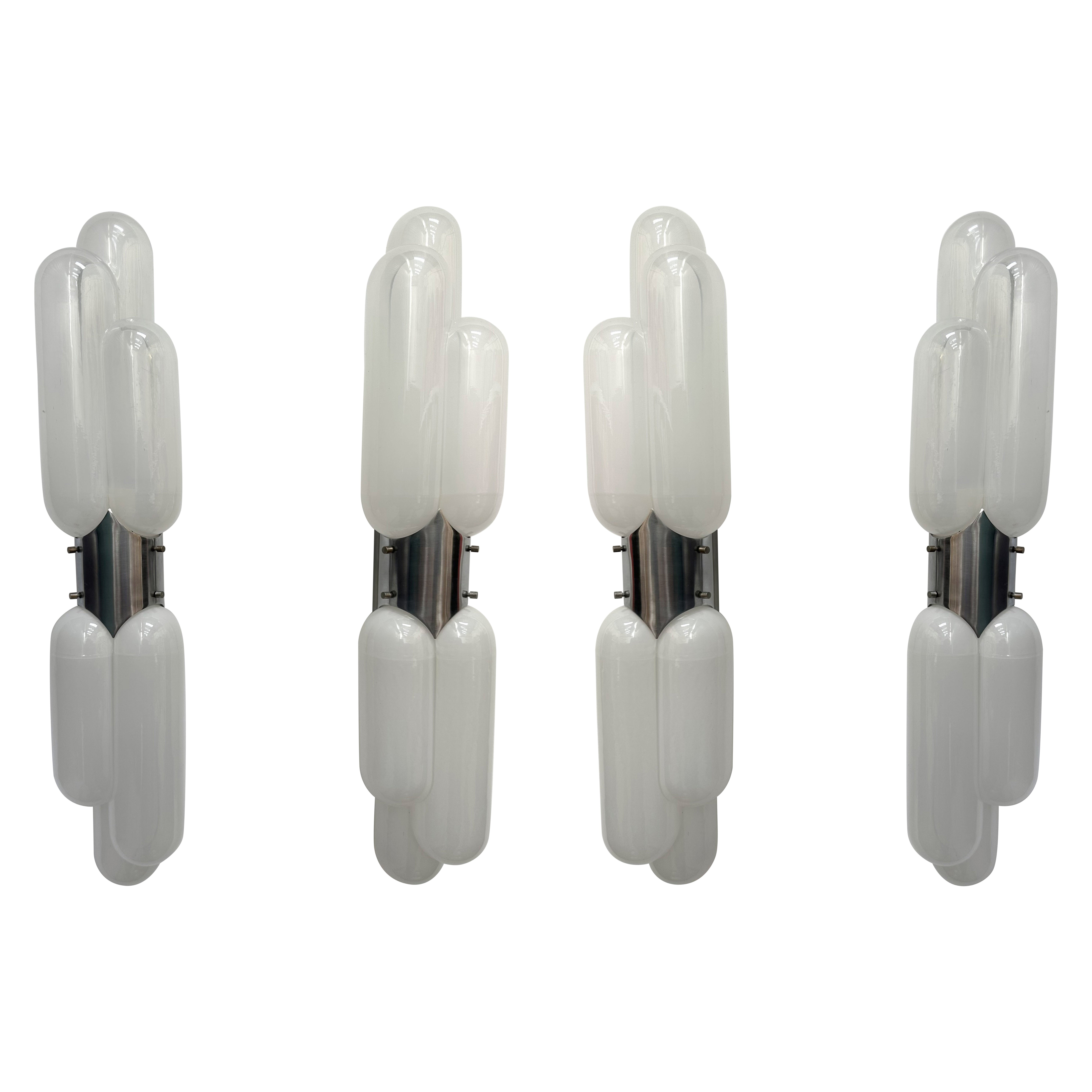 Torpedo Murano Glass Sconce by Carlo Nason for Mazzega, Italy, 1970s For Sale