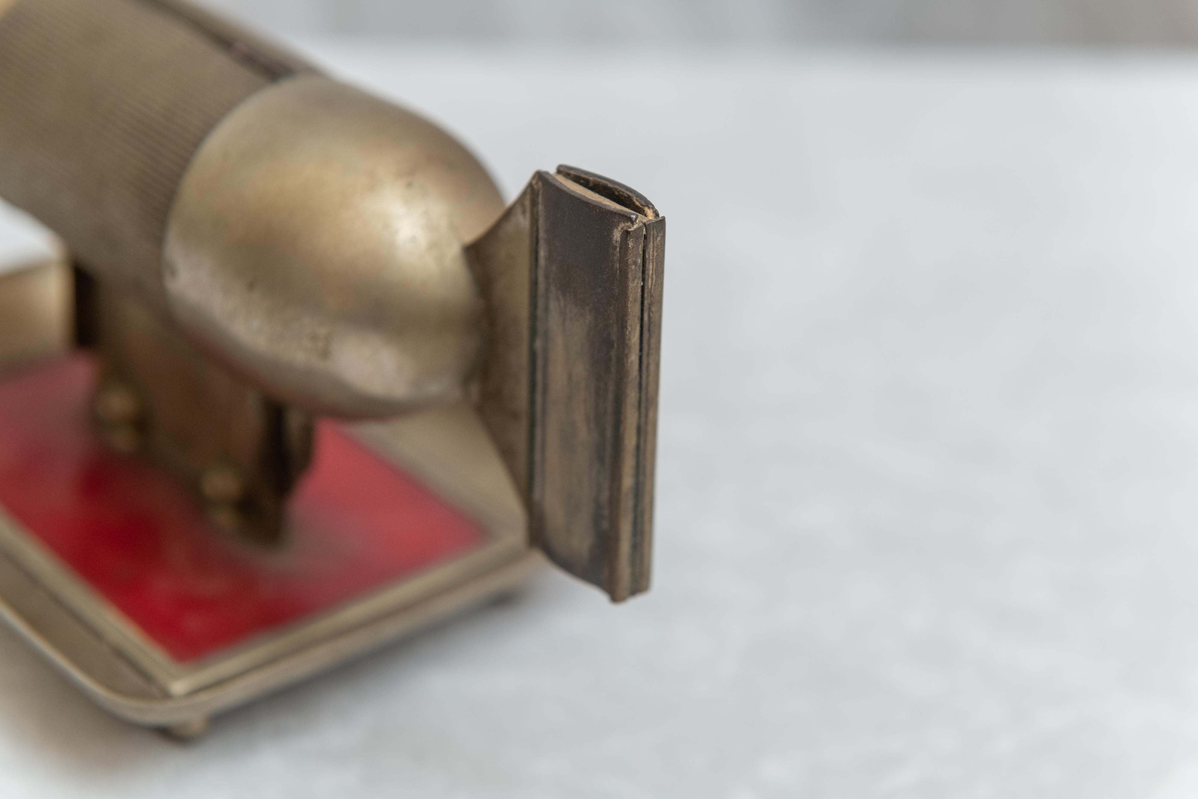 Torpedo Shaped Cigar Cutter & Match Holder, German, Early 20th Century In Good Condition In Petaluma, CA