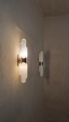Torpedo wall sconces designed  by Carlo Nason for Mazzega, 1960s