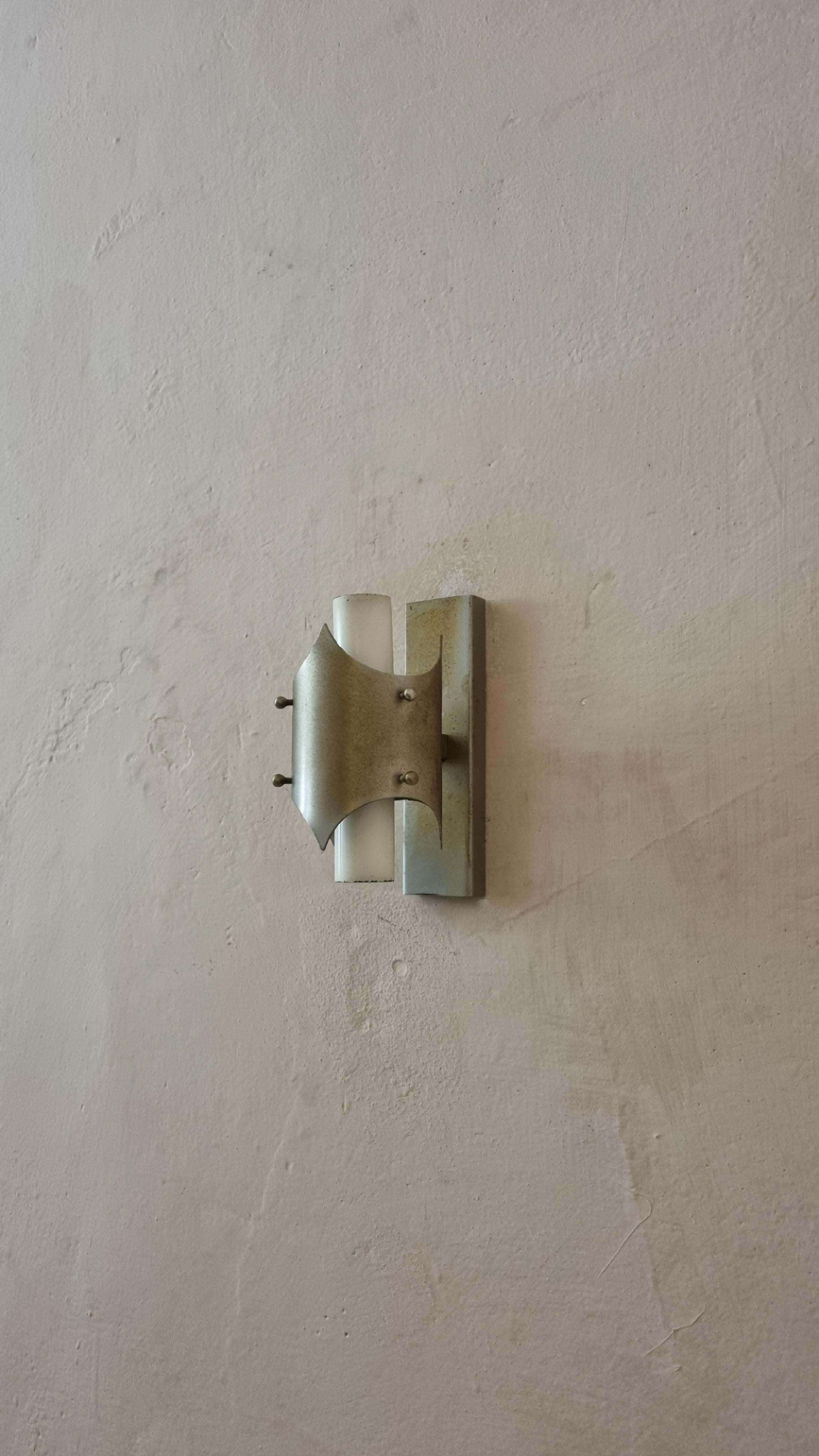 Metallo Torpedo wall sconces designed  by Carlo Nason for Mazzega, 1960s in vendita