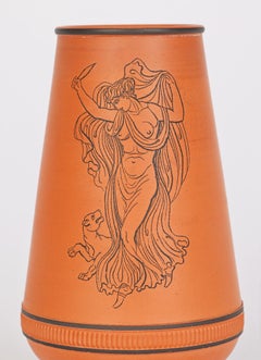 Torquay Terracotta Company Unusual Classical Decorated Vase