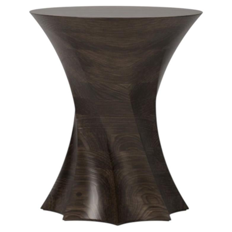 Torque Side Table Walnut For Sale