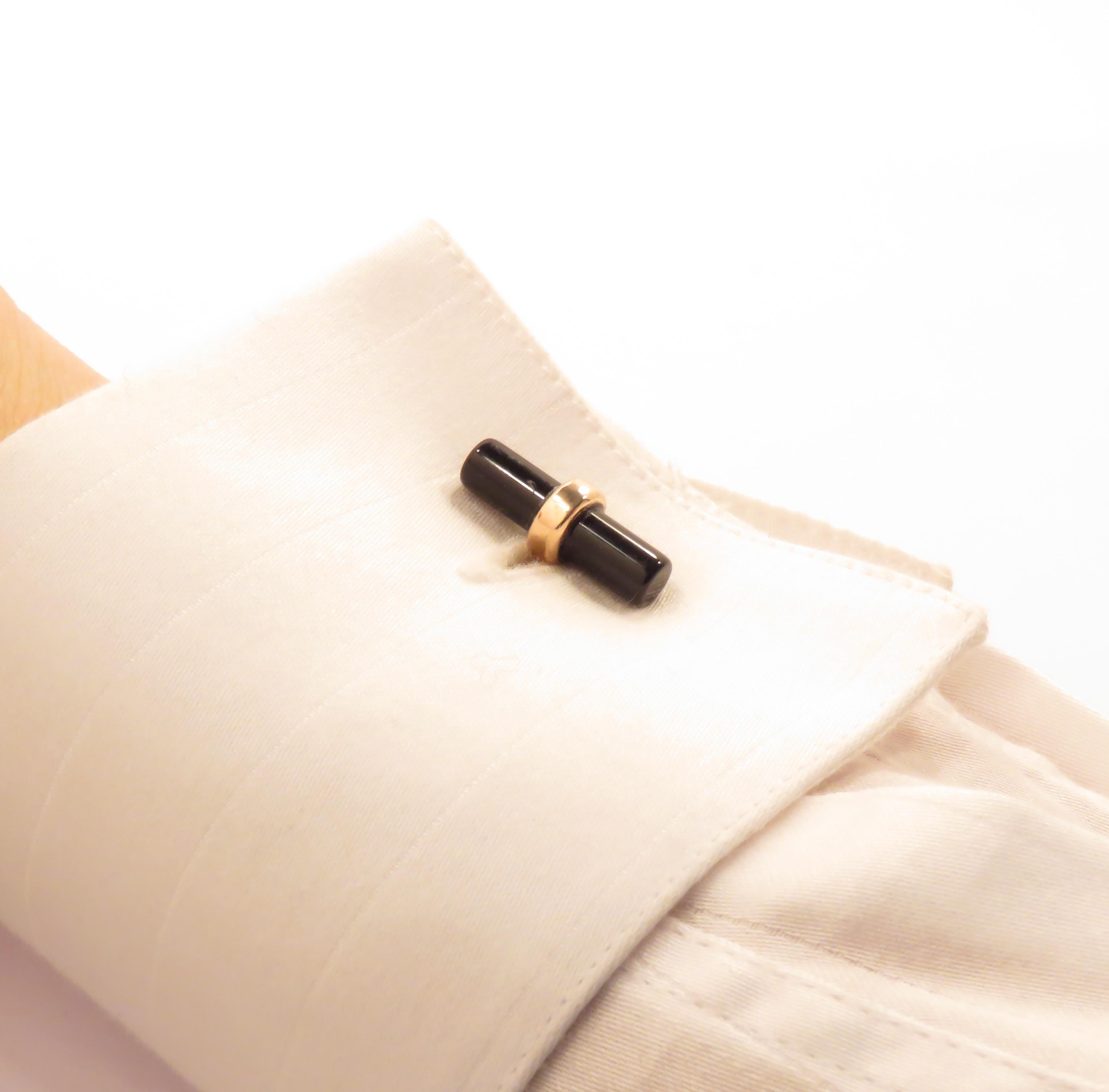 Torquoise Onyx Rose Gold Cufflinks Handcrafted in Italy In New Condition For Sale In Milano, IT