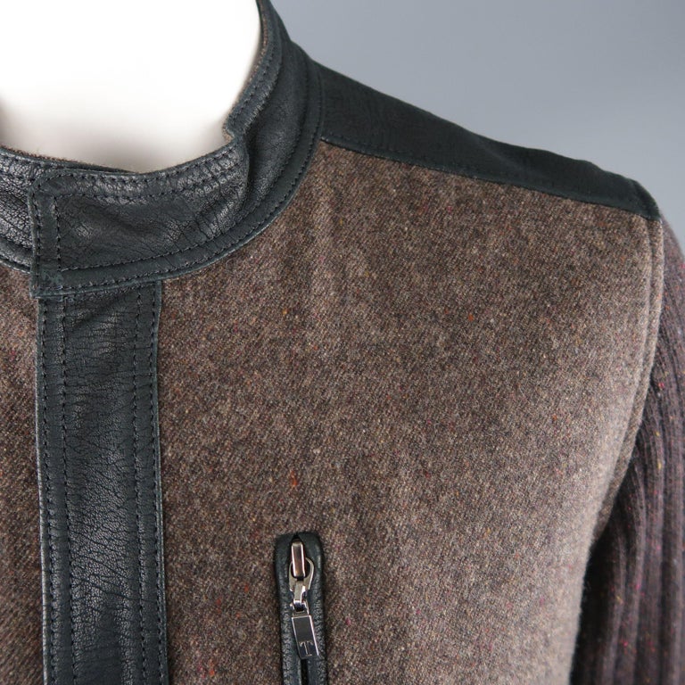 TORRAS 42 Brown Mixed Materials Wool Jacket For Sale at 1stDibs | torras  jacket price, torras jackets, torras jacket