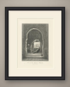 Torre de las Infantas, Alhambra, antiker Stich nach C. Werner, um 1878