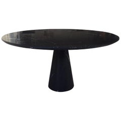 Torre Round Table in Nero Marquina Marble by Kreoo
