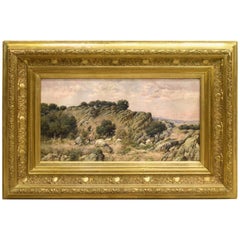 Antique "Torrelodones landscape", Oil on Canvas, José Franco Cordero
