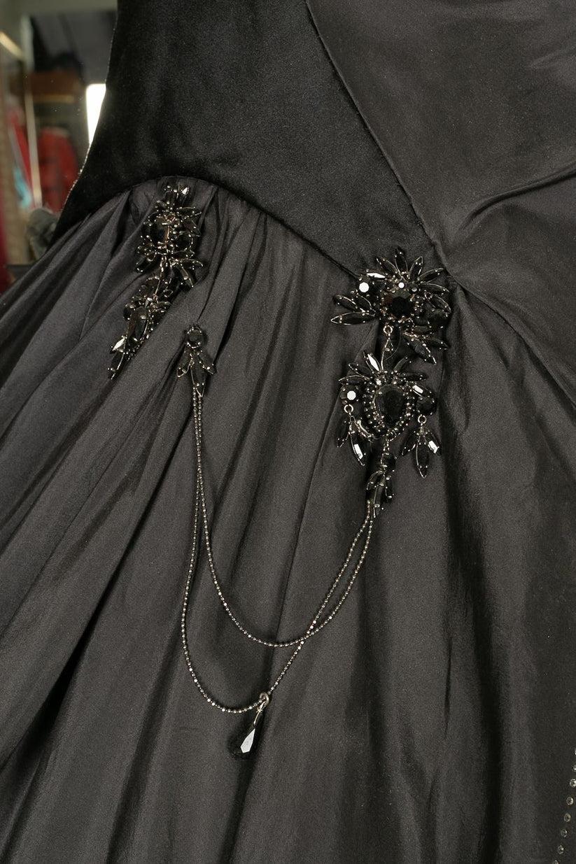 TORRENTE Haute Couture Robe noire en vente 7