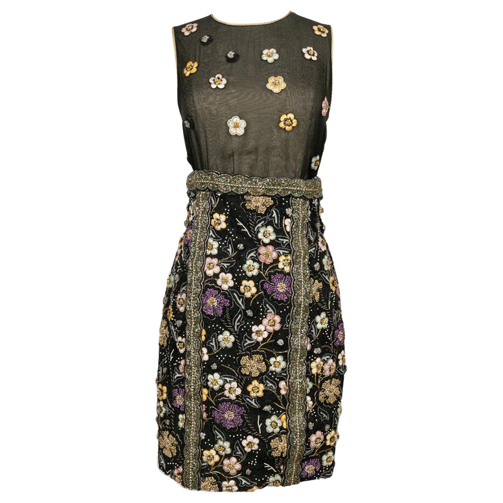Robe brodée haute couture Torrente, Taille 36FR