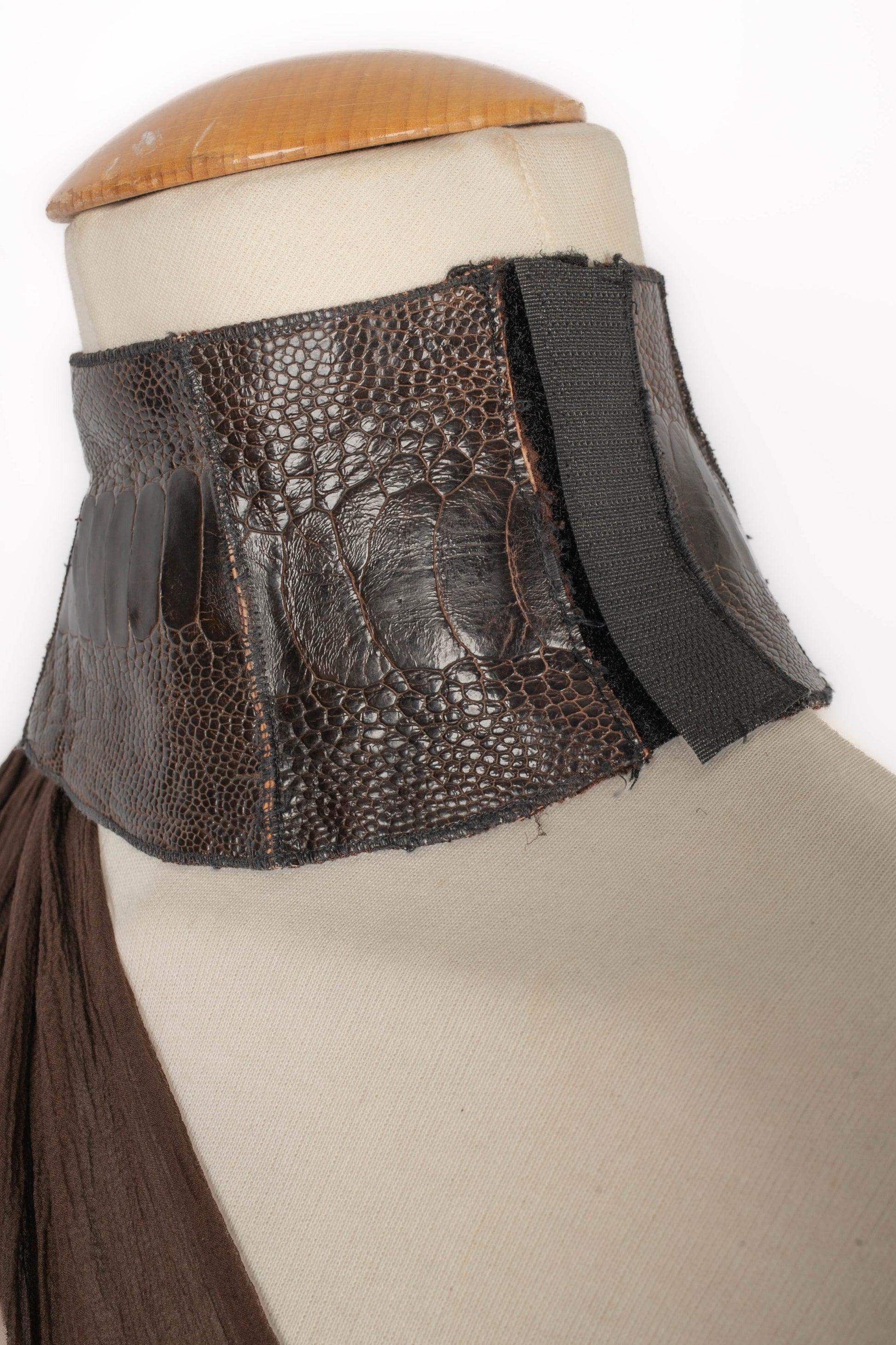 Torrente Long Brown Silk Muslin Dress, 2001 2