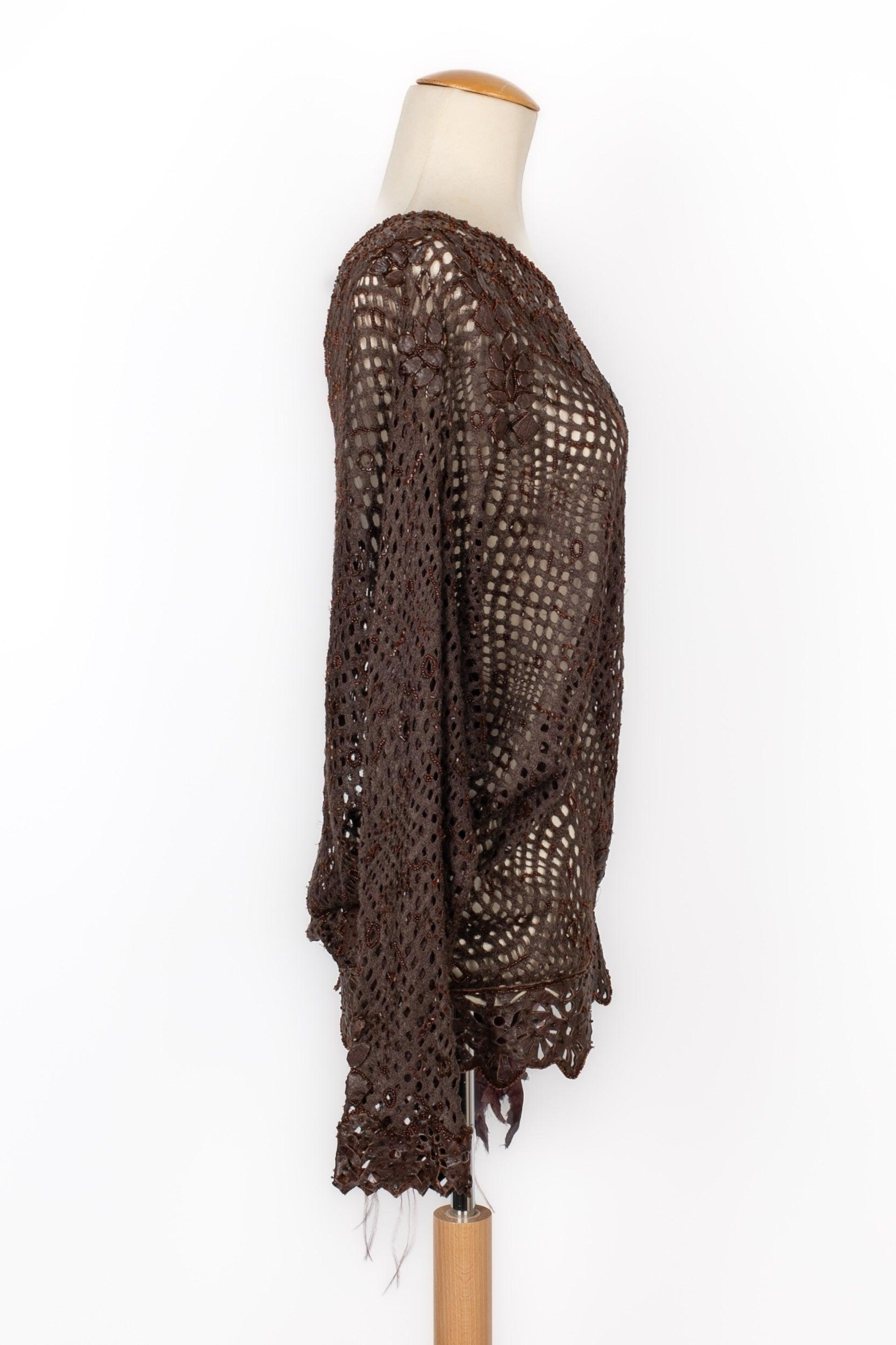 Nero Top a rete traforata TorRENTE Haute Couture, 2002 in vendita