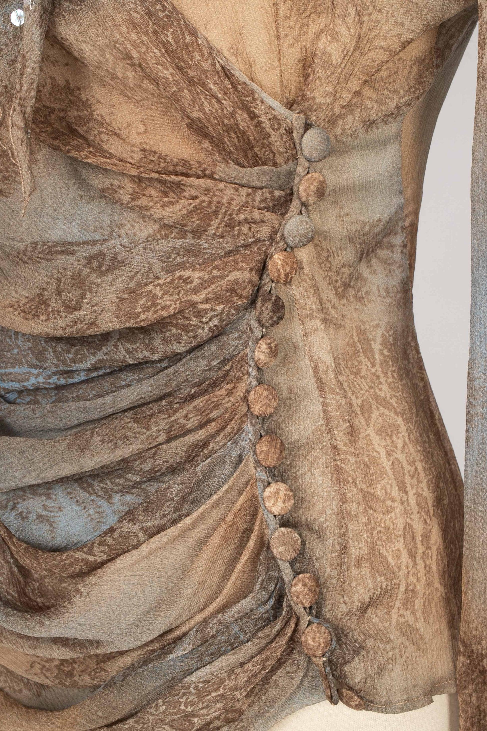 Torrente Patterned Silk Muslin Blouse, 2001 3