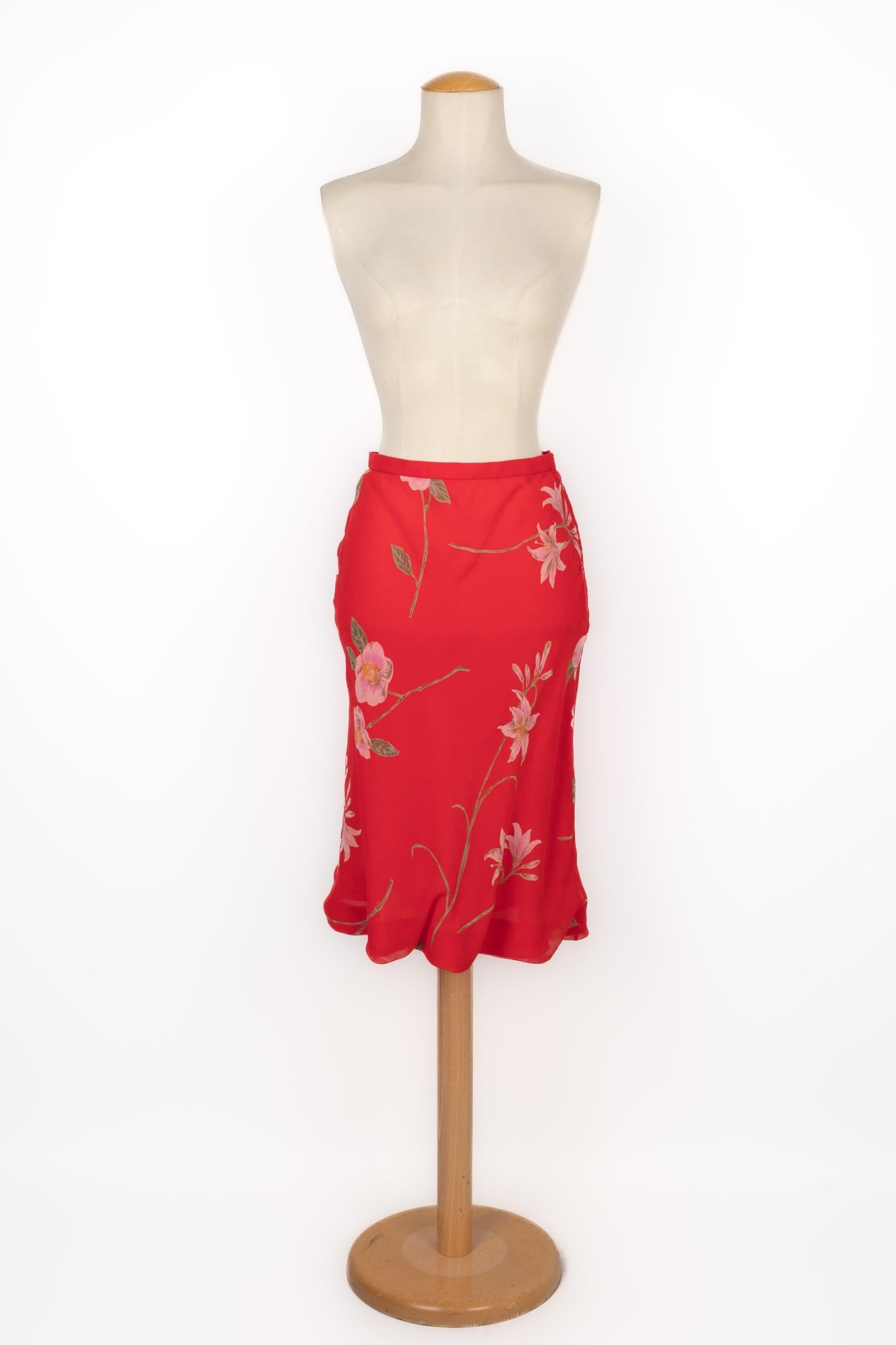 Torrente set Haute Couture Red Set of Blouse and Skirt For Sale 6