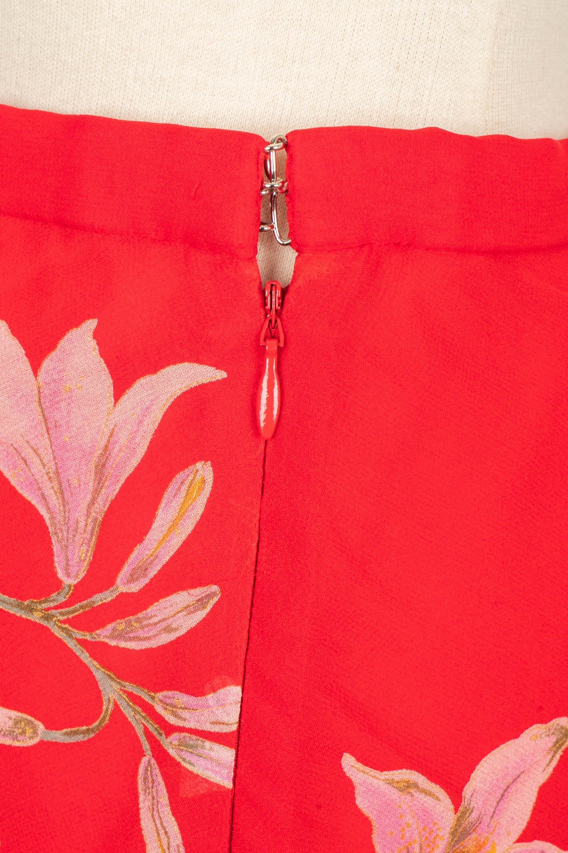 Torrente set Haute Couture Red Set of Blouse and Skirt For Sale 5