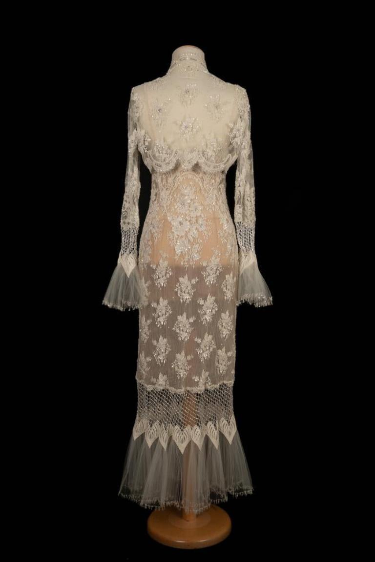 Torrente Set aus Kleid und Bolero-Jacke Haute, Haute Couture, 2003 im Zustand „Hervorragend“ im Angebot in SAINT-OUEN-SUR-SEINE, FR
