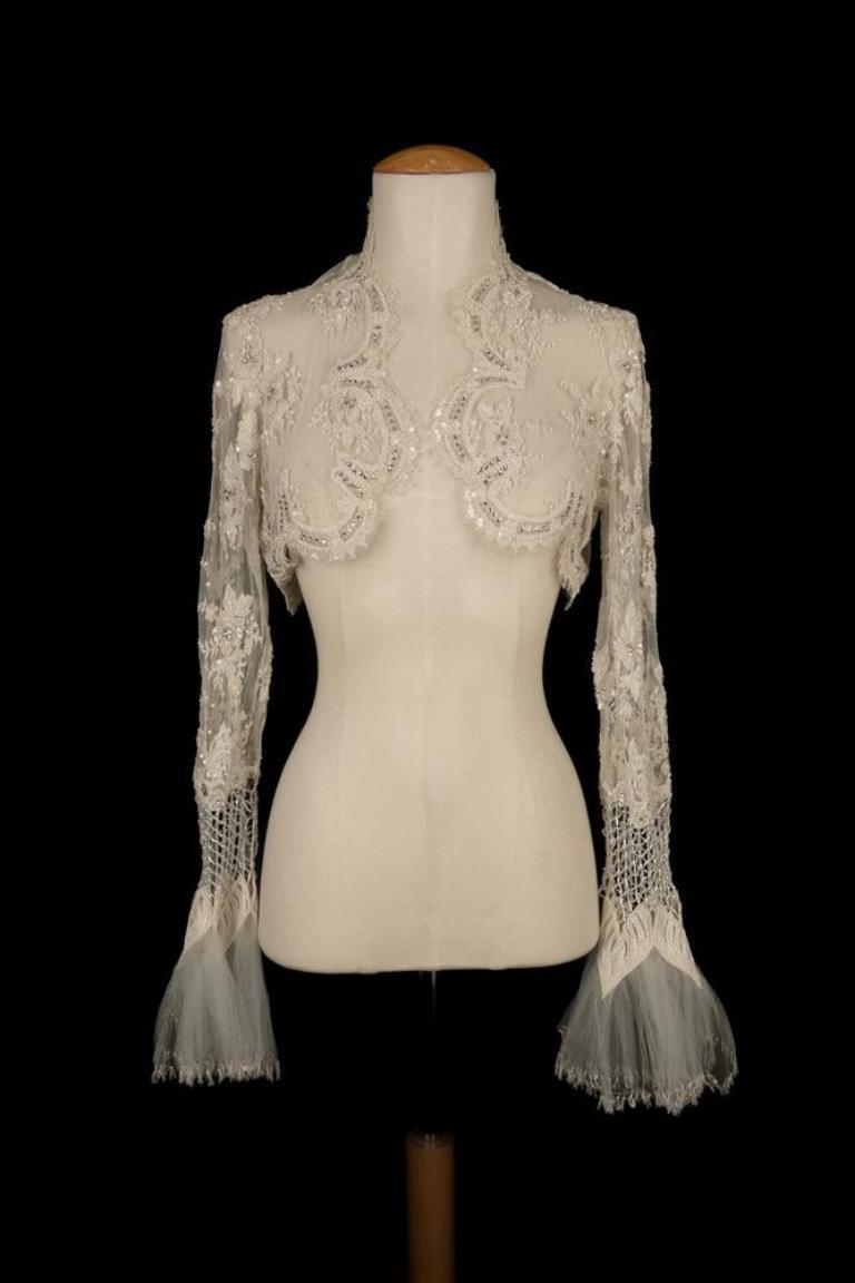 Torrente Set aus Kleid und Bolero-Jacke Haute, Haute Couture, 2003 im Angebot 4