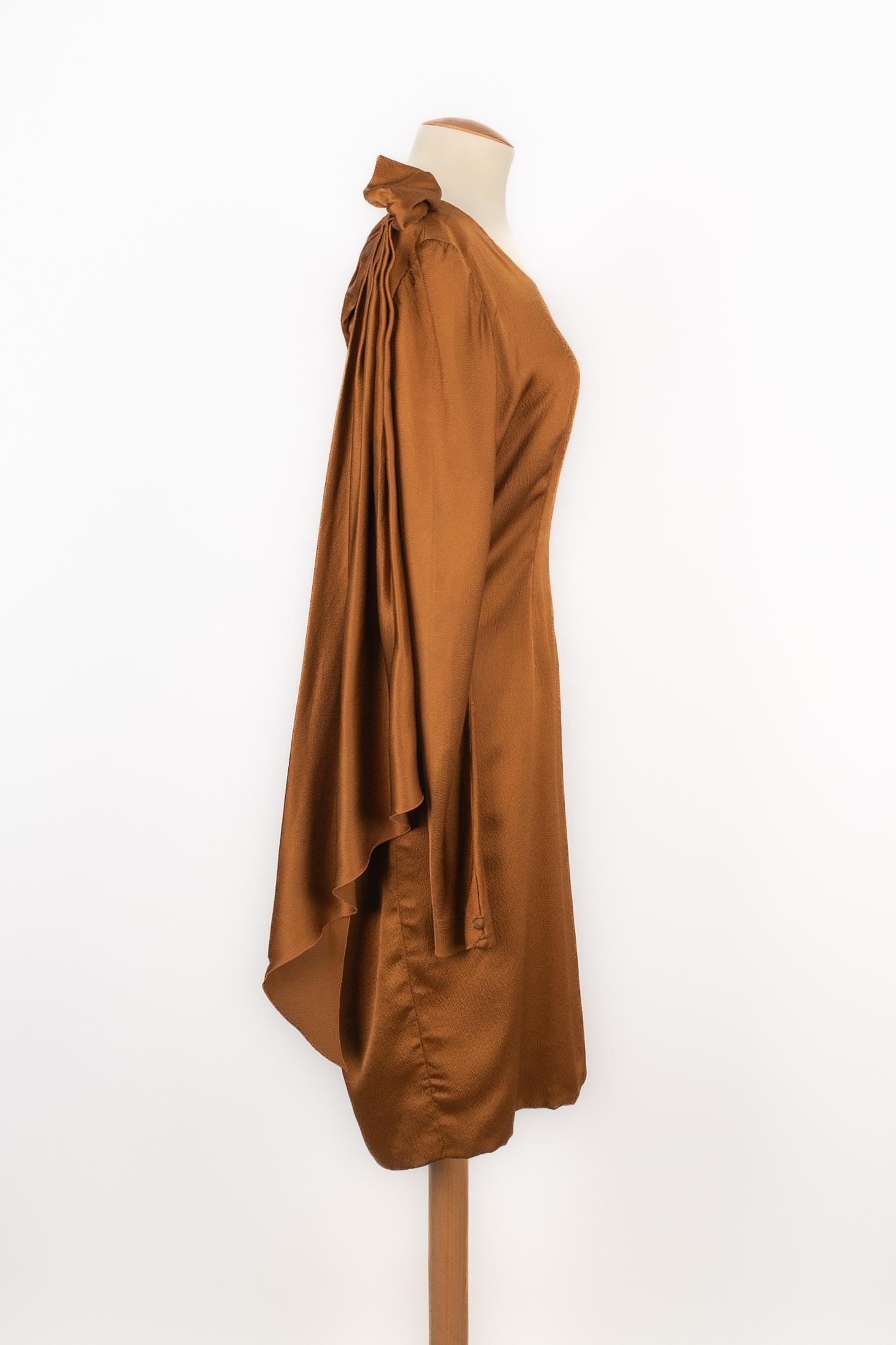 Marrone Abito in seta TorRENTE Haute Couture in vendita