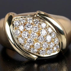 Torres 18k Yellow Gold Pavé Diamond Cocktail Ring