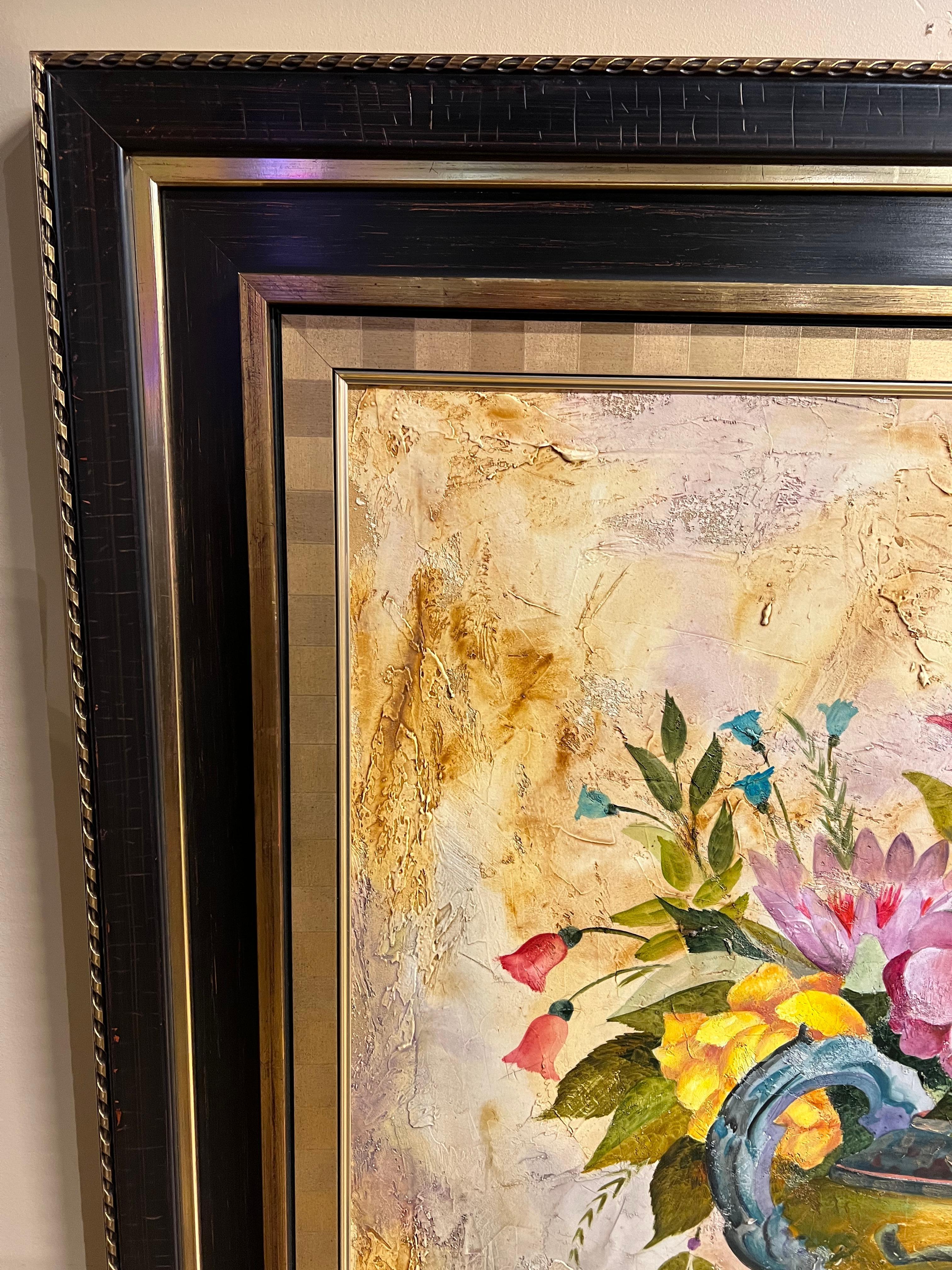 Jardinera Urna Primavera - Still-Life Painting Marrón de Torres Aleu