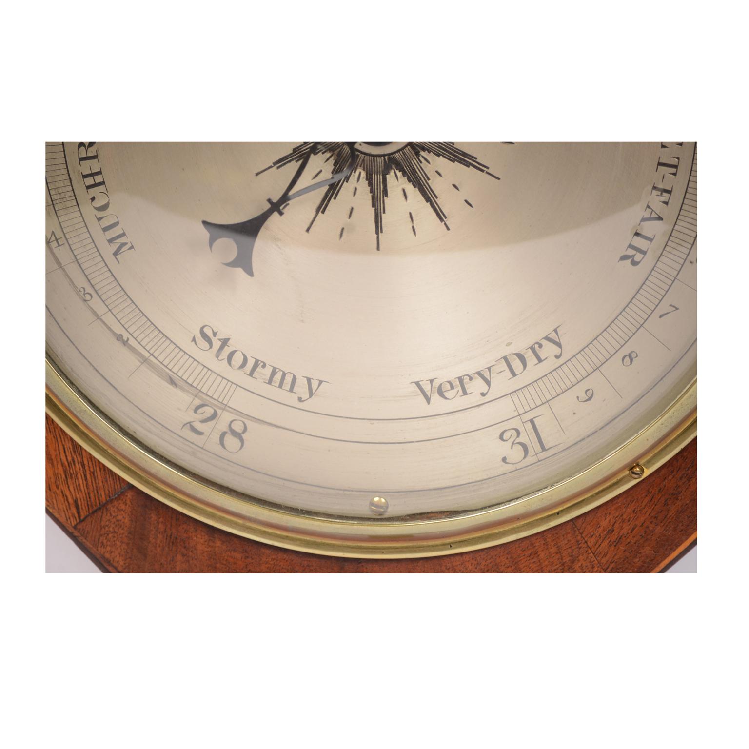 Torricelli Barometer, Mahogany Thermometer and Hygrometer 3