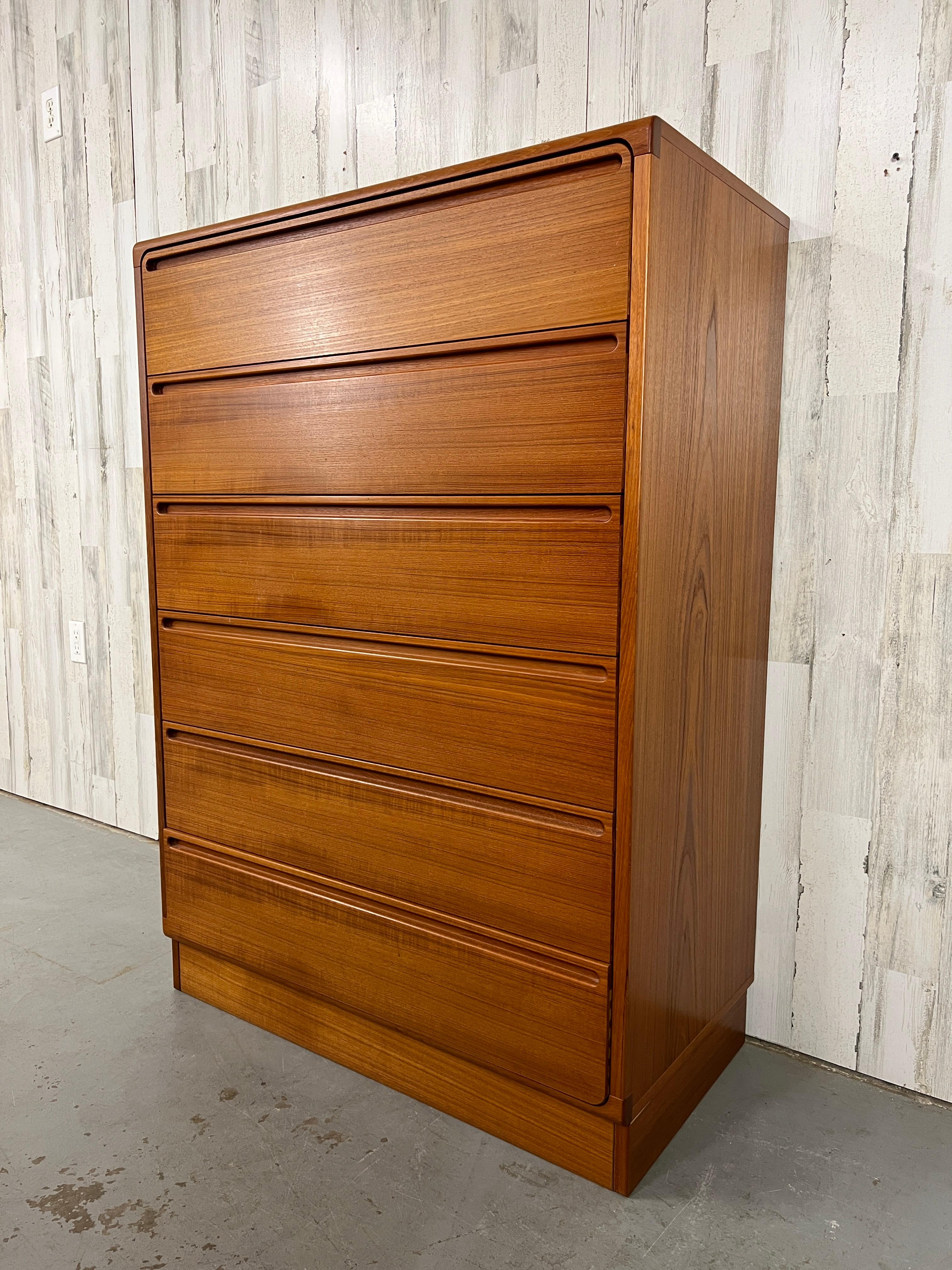 Mid-Century Modern Torring Mobelfabrik Danish Highboy Dresser  For Sale