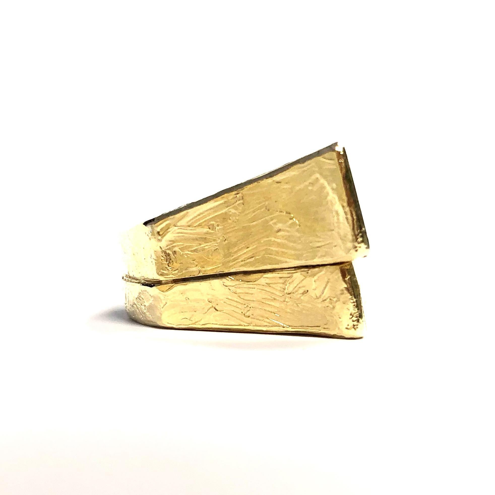 Torrini 1369 Firenze Bilbao Handmade Diamond and Gold Ring In Excellent Condition In Agoura Hills, CA