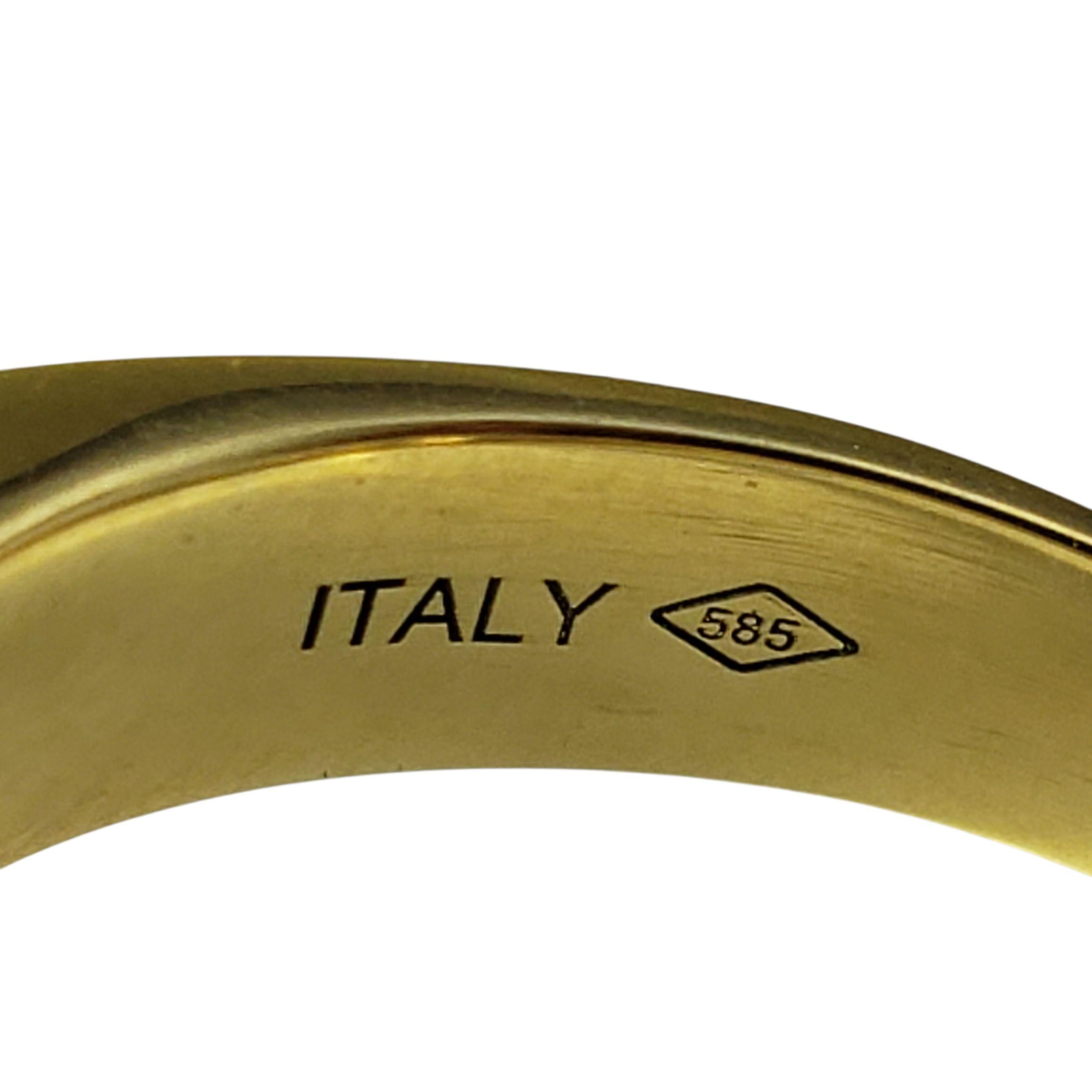 Anello Torrini in oro giallo 14K misura 8.75 #22479 in vendita 1