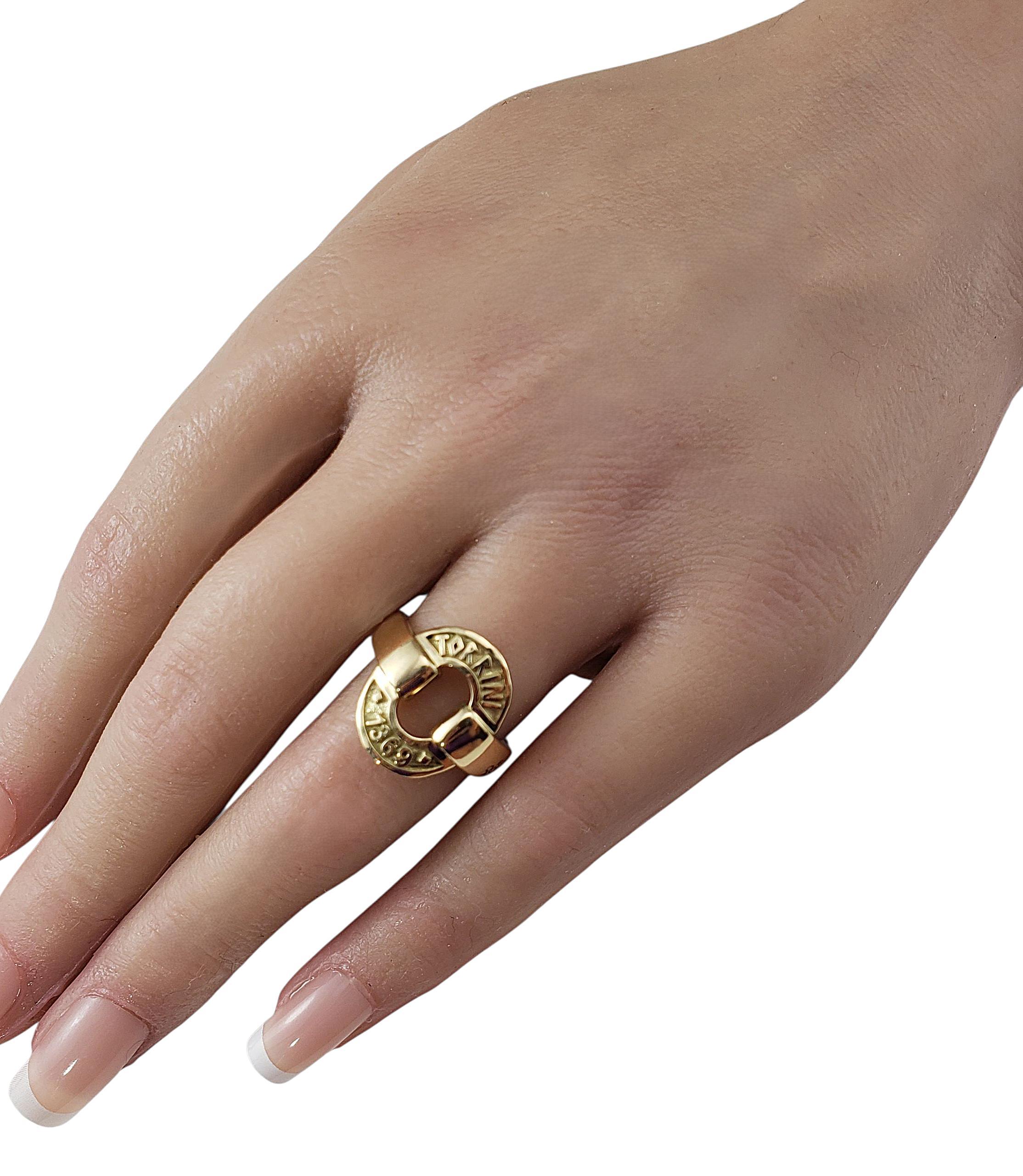 Anello Torrini in oro giallo 14K misura 8.75 #22479 in vendita 2