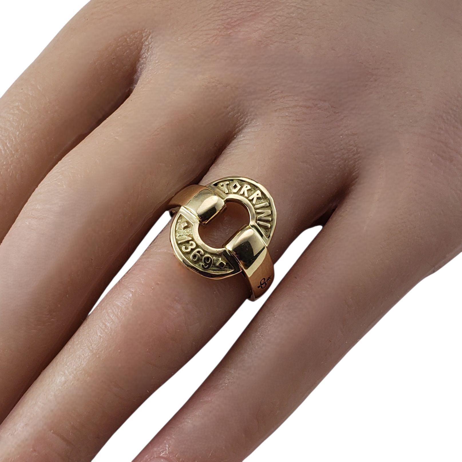 Anello Torrini in oro giallo 14K misura 8.75 #22479 in vendita 3