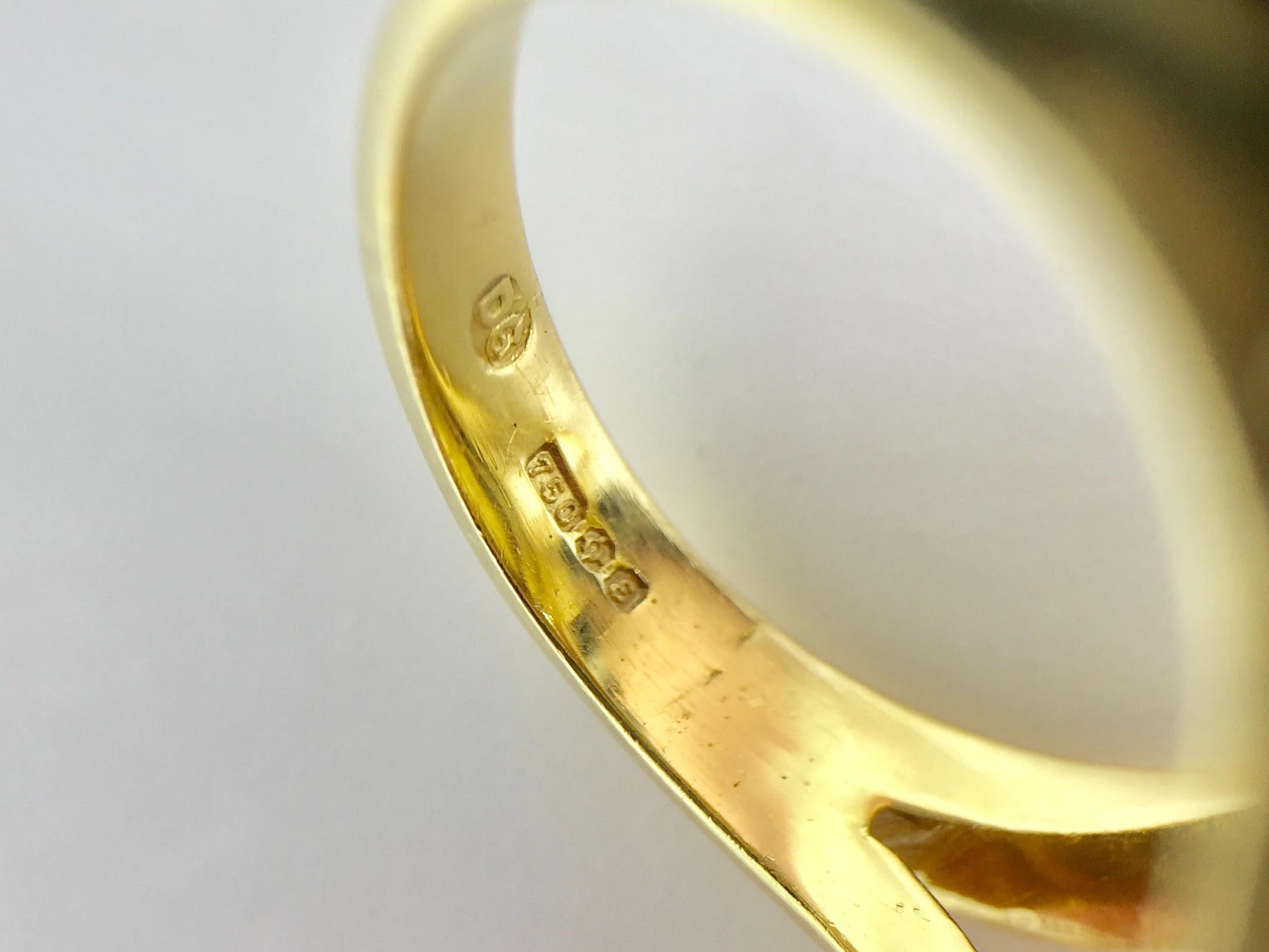 Torrini 18 Karat Gold and Diamond Coin Ring For Sale 3