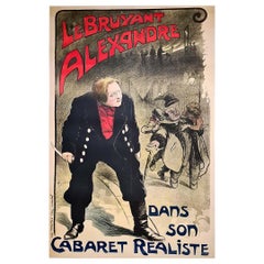 Affiche de style Art nouveau présentant Le Bruyant Alexandre - Cabaret - Paris