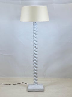 Torsade Plaster Floor Lamp in the style of Jean-Michel Frank