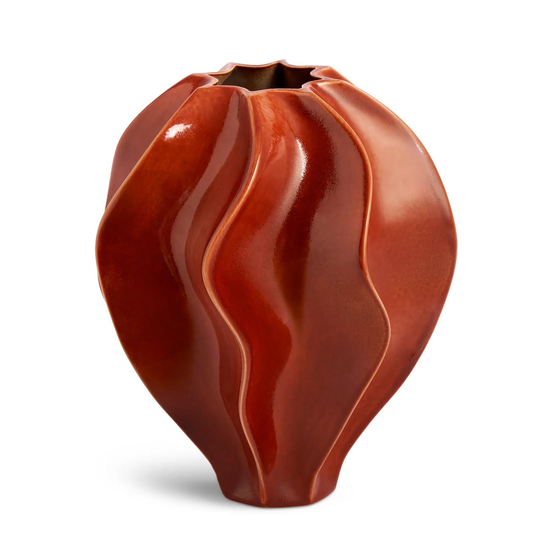 Fatto a mano Vaso Torsade Red XL in vendita