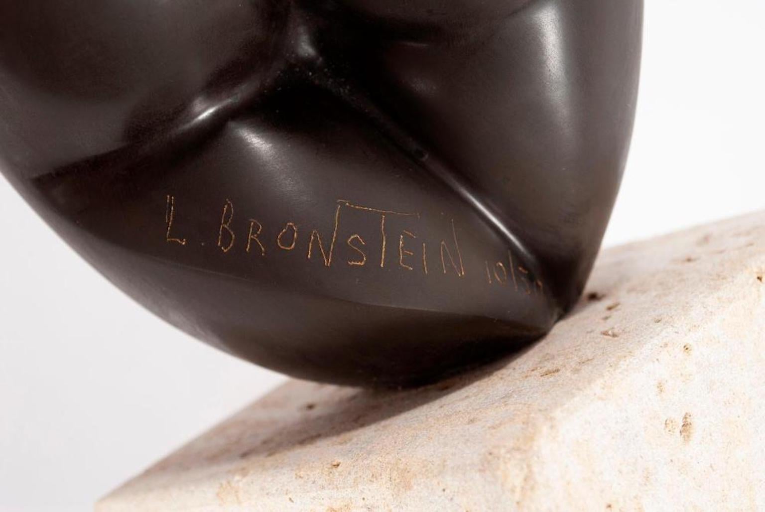 Bronzed torso by Leon Bronstein, original signed and mounted. Russian American artist and sculpture.