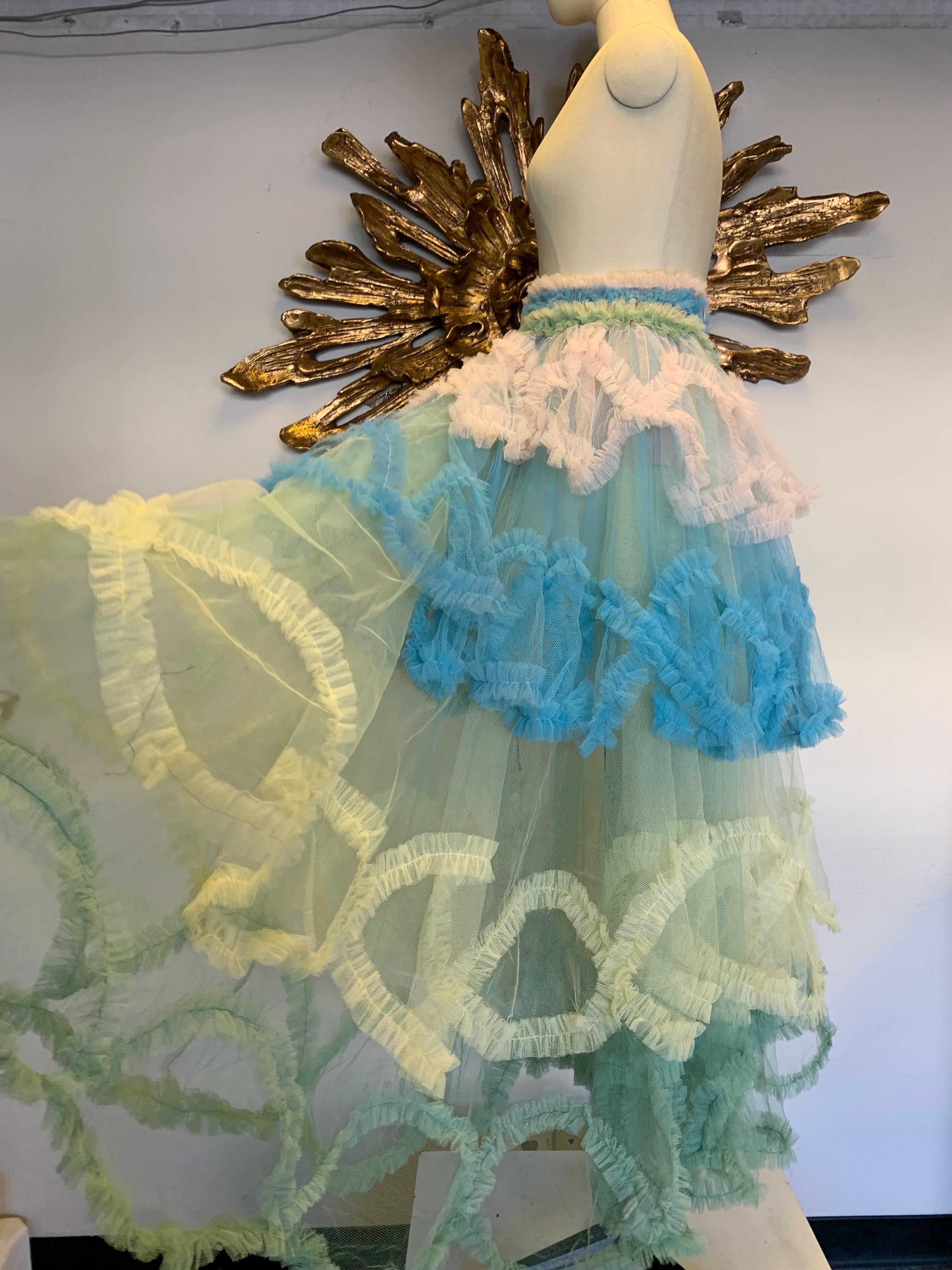 Torso Creations 1950s-Styled Tiered Tulle Ball Skirt w Colorful Ruffles  For Sale 4