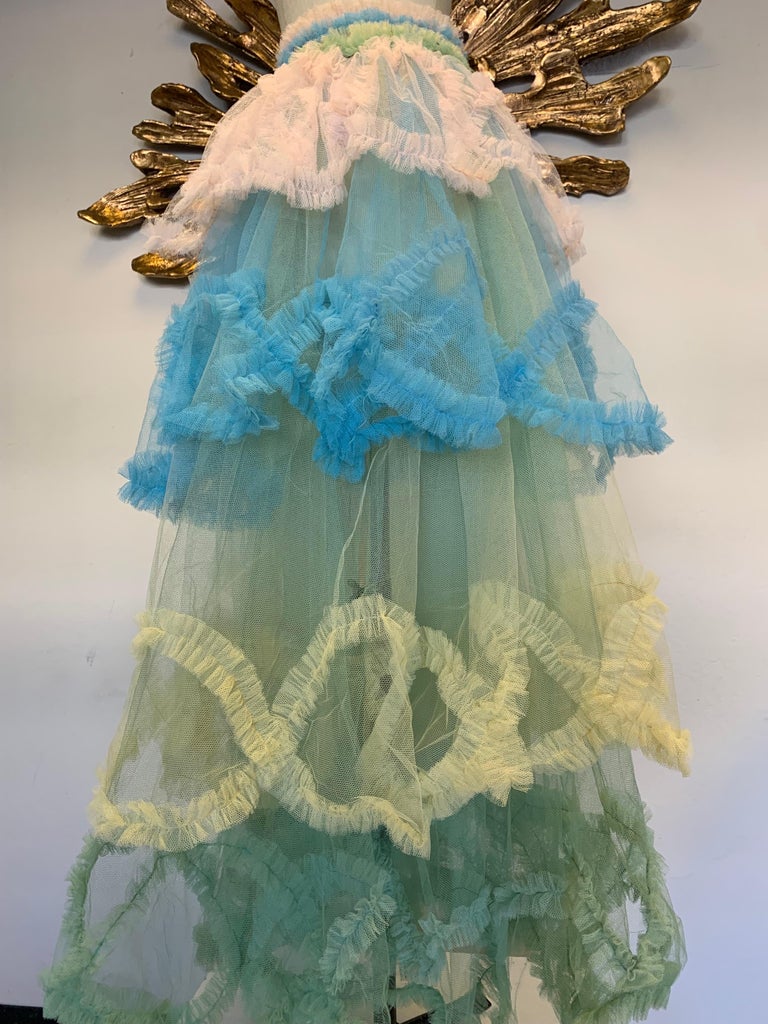 Torso Creations 1950s-Styled Tiered Tulle Ball Skirt w Colorful Ruffles ...