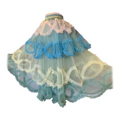 Torso Creations 1950s-Styled Tiered Tulle Ball Skirt w Colorful Ruffles