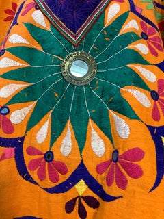 Torso Creations Art-To-Wear Woven & Embroidered Sarape  Poncho in Vivid Colors