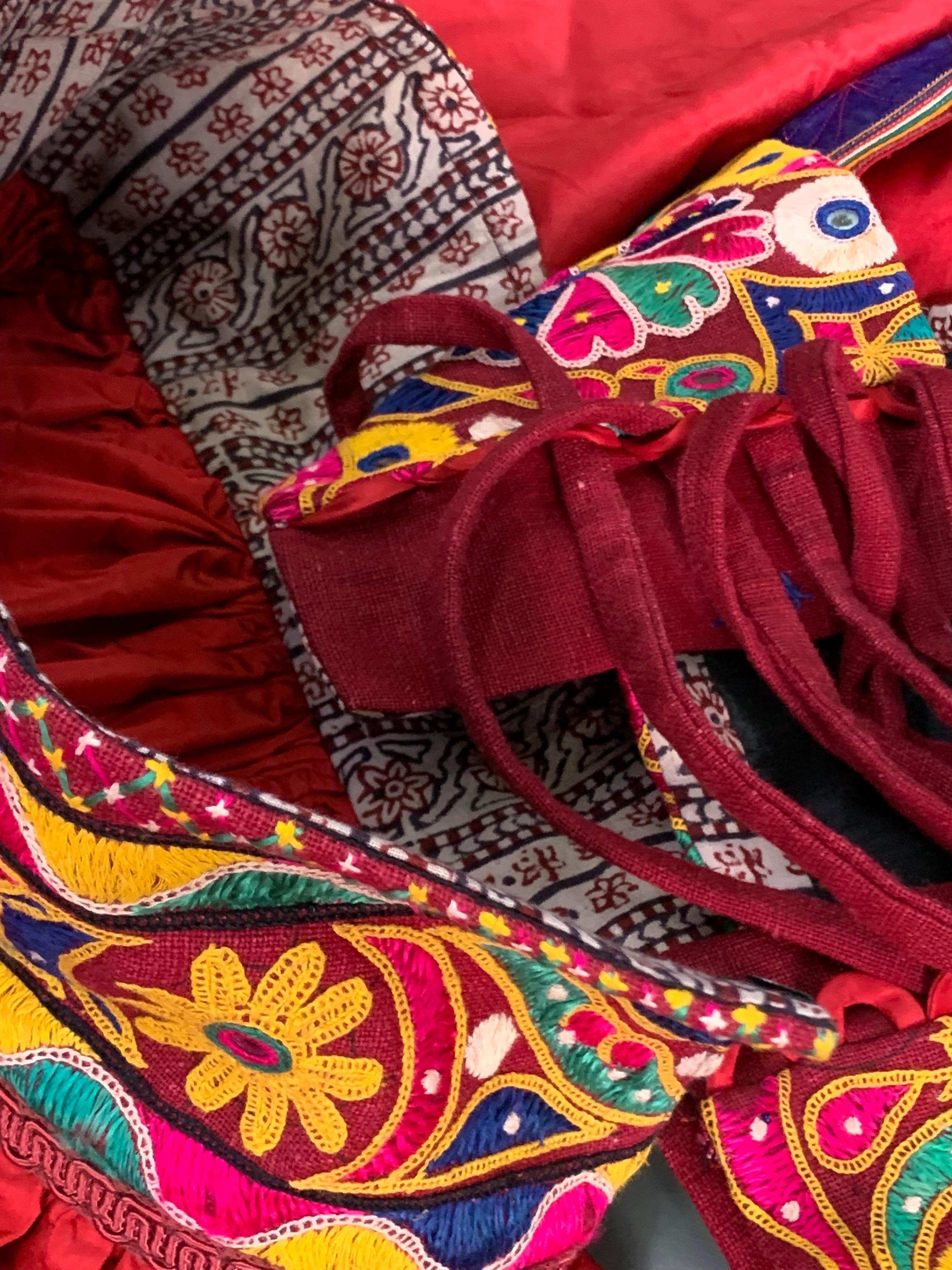 Torso Creations Crimson Silk Taffeta Mini Skirt & Corset-Style Blouse Ensemble  For Sale 12
