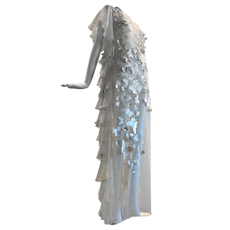 chiffon butterfly gown