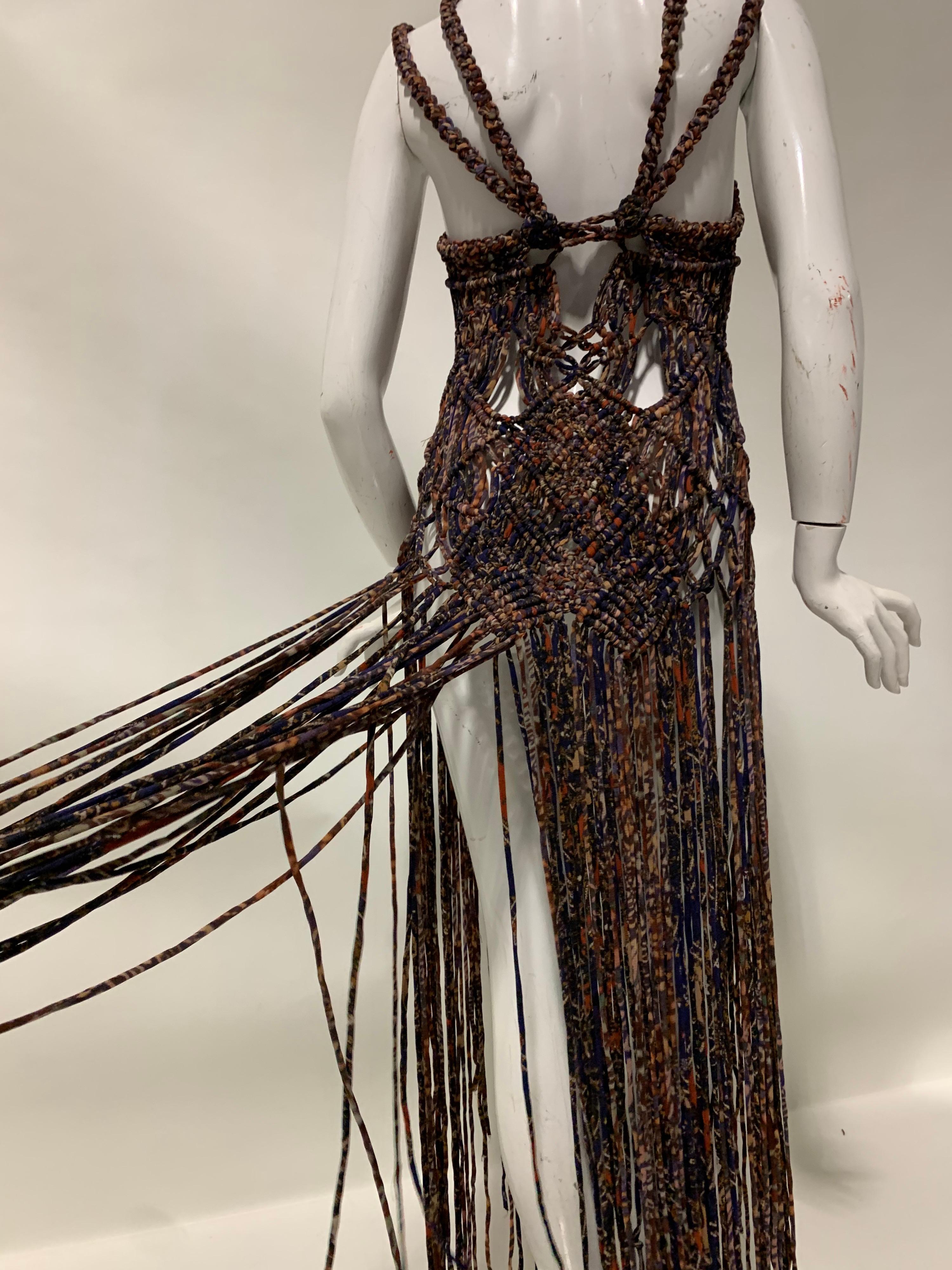 Torso Creations “Ibiza” Macrame Gown W/ Sculpted Bodice & Fringe  For Sale 5