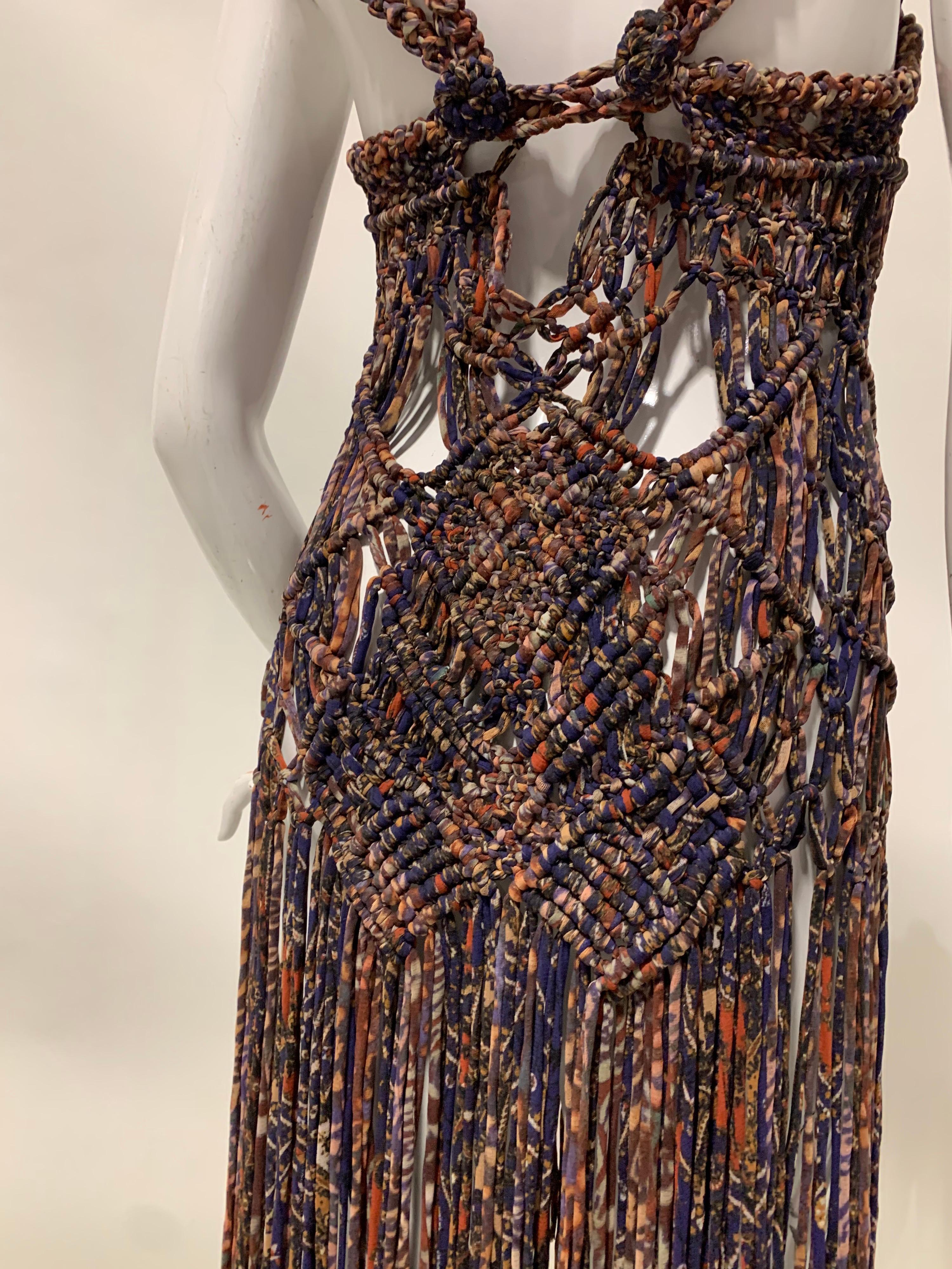 Torso Creations Ibiza Macrame-Kleid mit geformtem Mieder und Fransen  im Angebot 9