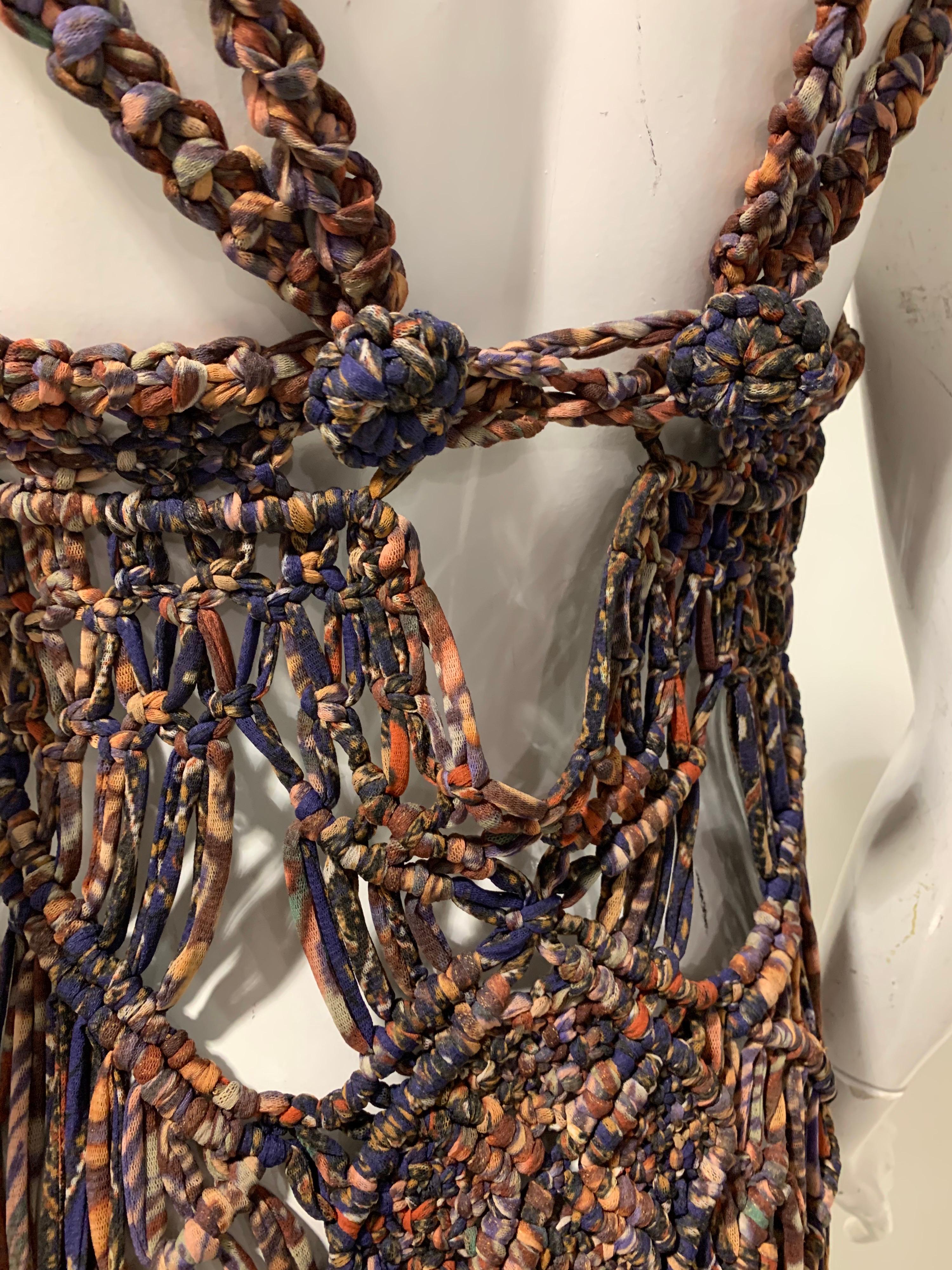 Torso Creations Ibiza Macrame-Kleid mit geformtem Mieder und Fransen  im Angebot 10