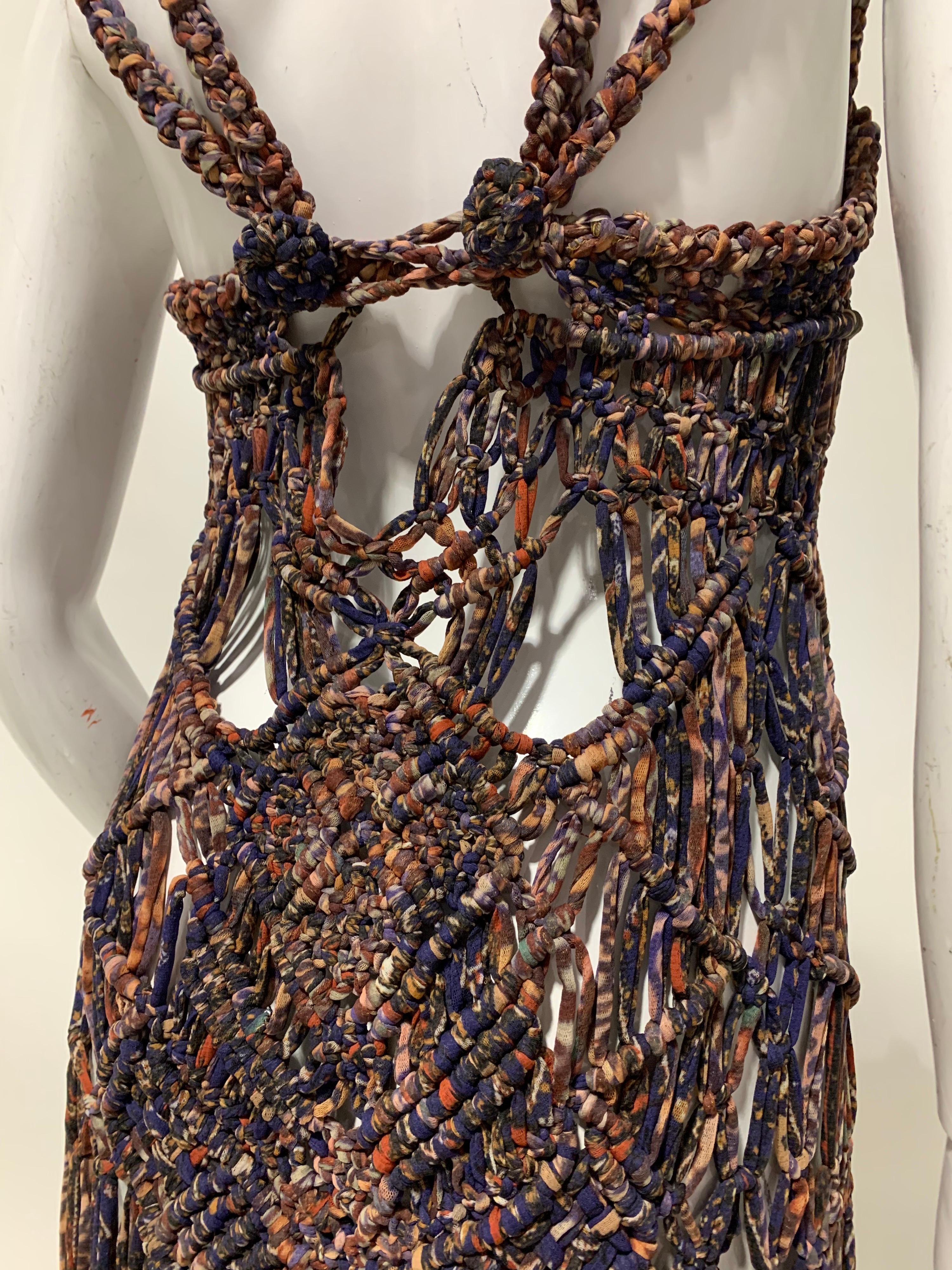 Torso Creations “Ibiza” Macrame Gown W/ Sculpted Bodice & Fringe  For Sale 8