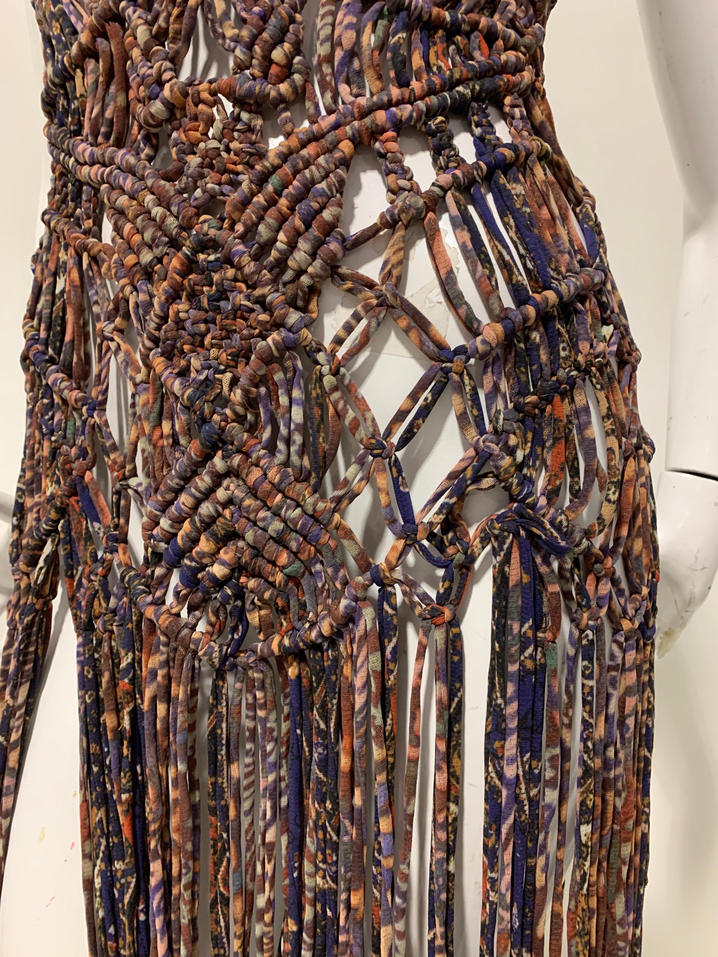 Torso Creations Ibiza Macrame-Kleid mit geformtem Mieder und Fransen  im Zustand „Neu“ im Angebot in Gresham, OR