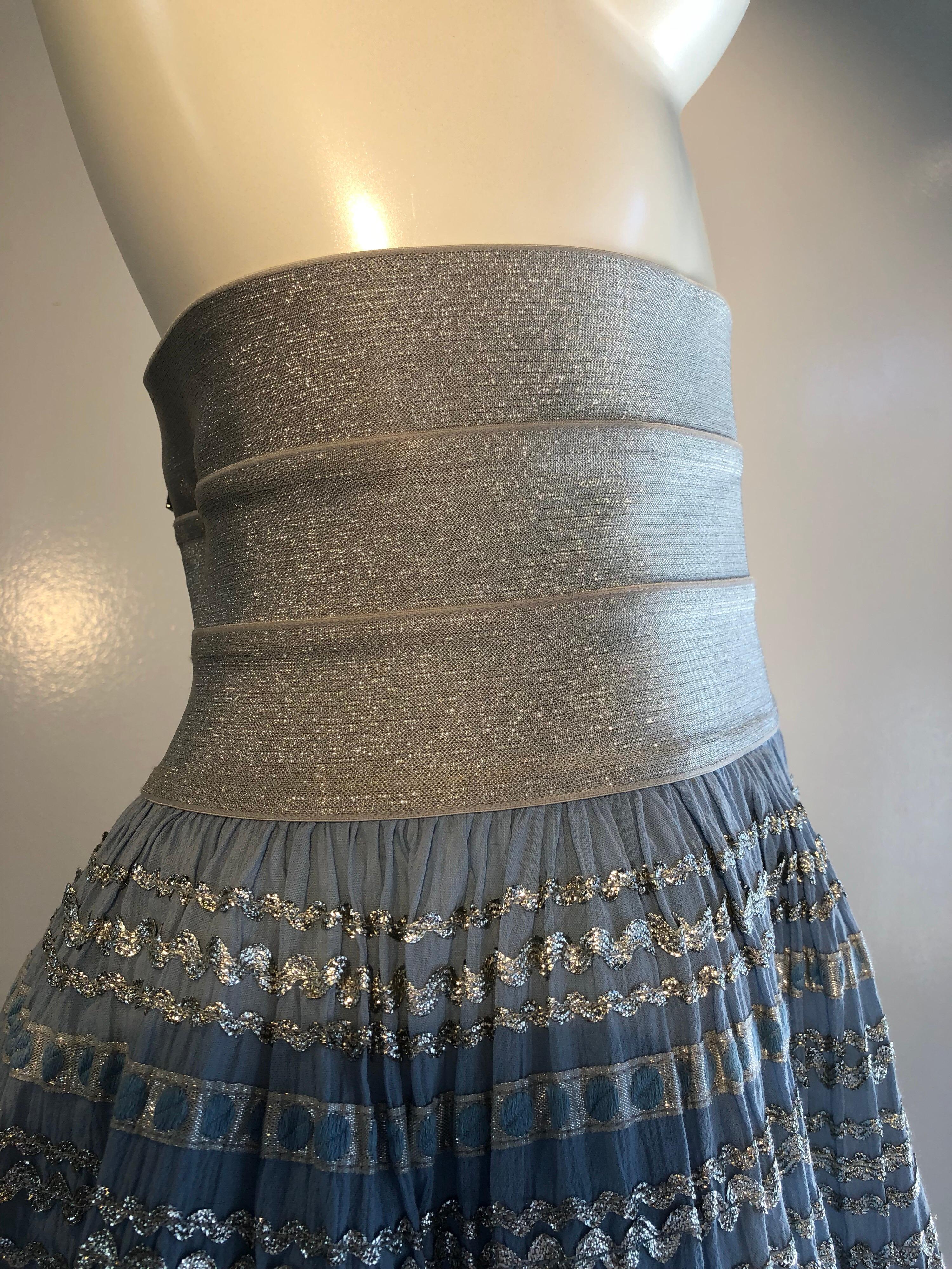 Torso Creations Modified 1950s High Elastic Waist Metallic Braid Circle Skirt 4