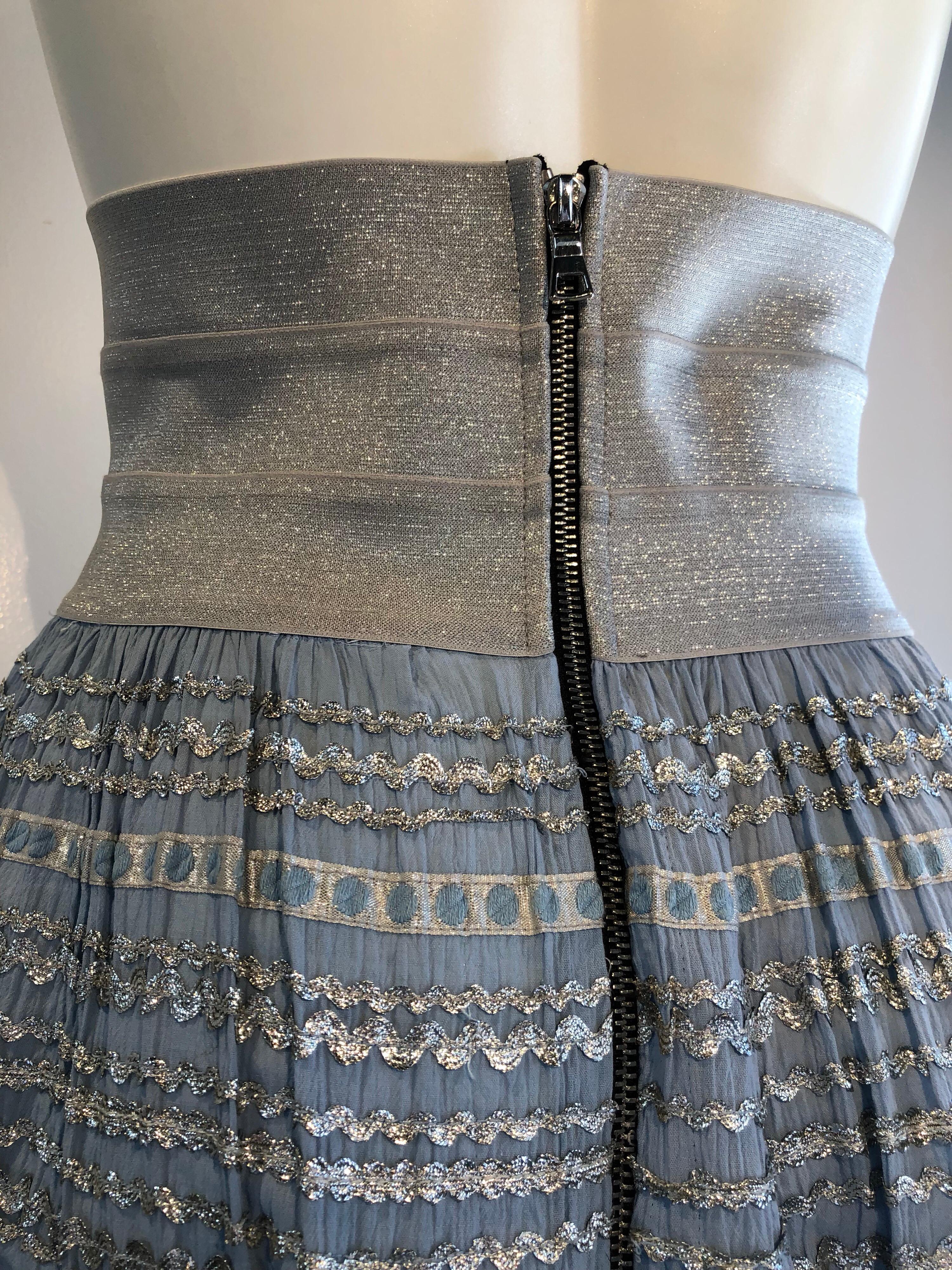 Torso Creations Modified 1950s High Elastic Waist Metallic Braid Circle Skirt 2