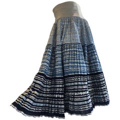 Torso Creations Modified 1950s High Elastic Waist Metallic Braid Circle Skirt