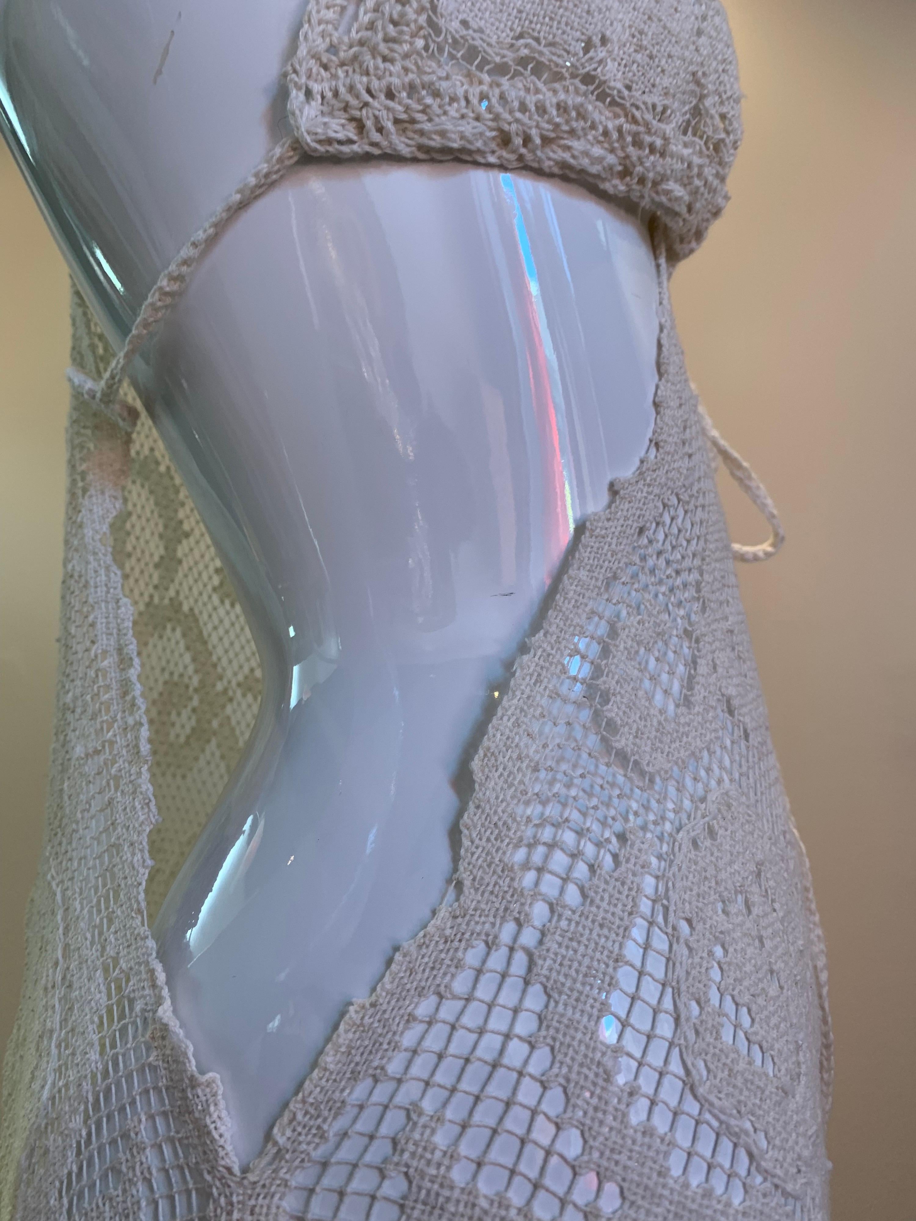 Torso Creations Summer Cotton Lace Dress W/ Daring Side Plunge & Bikini-Top 8