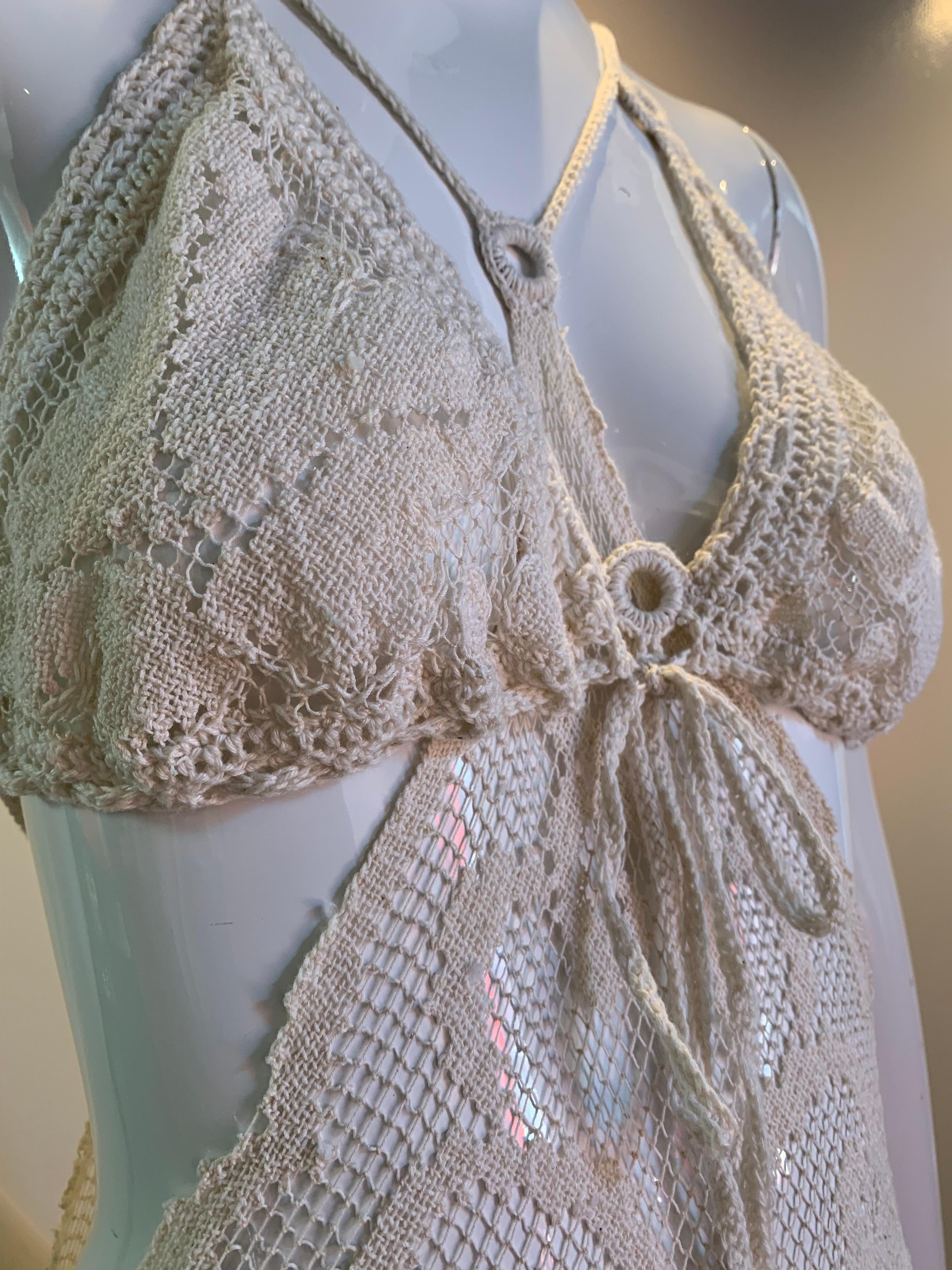 Torso Creations Summer Cotton Lace Dress W/ Daring Side Plunge & Bikini-Top 14